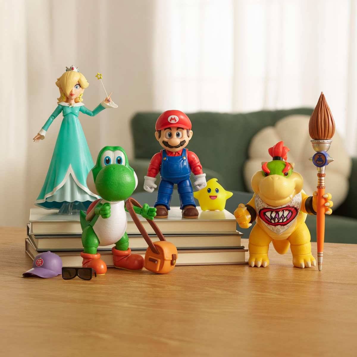 Super Mario Galaxy-Film: Bowser Jr.12,7 cm Actionfigur + Zubehör lizenziert 3+