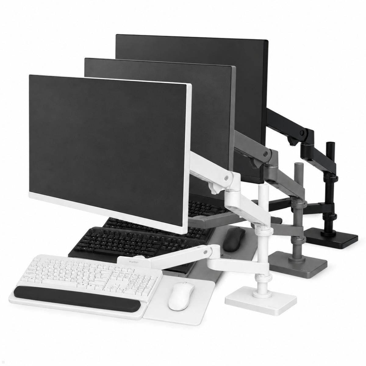 Ergotron LX Pro Monitor Tischhalterung mit Tastaturhalter (45-733-293), grau