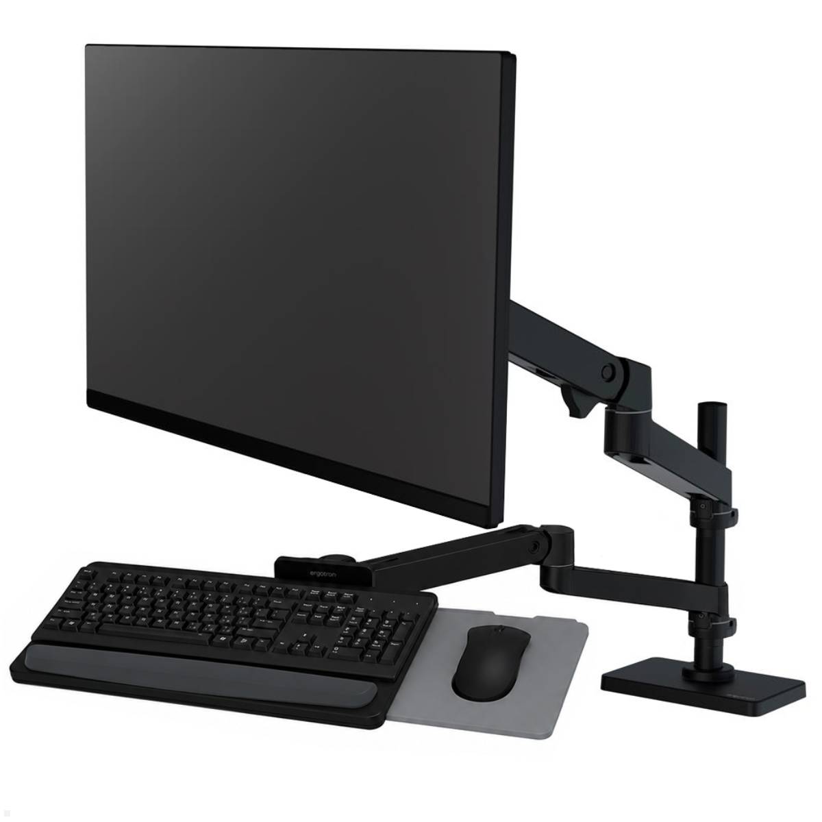 Ergotron LX Pro Monitor Tischhalterung mit Tastaturhalter (45-733-292), schwarz