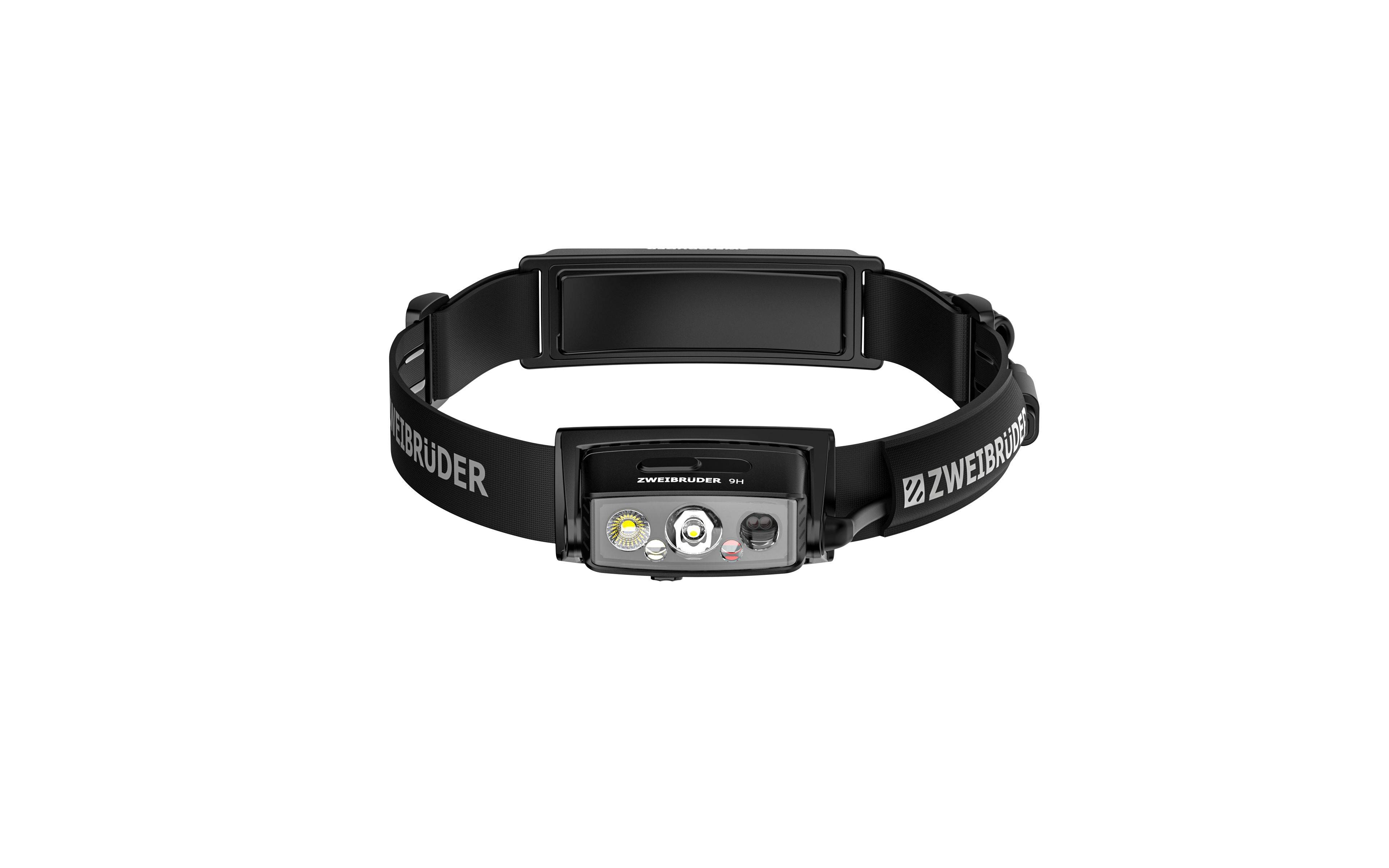Zweibrüder ZB9H LED Stirnlampe aufladbar 2000 Lumen USB- C