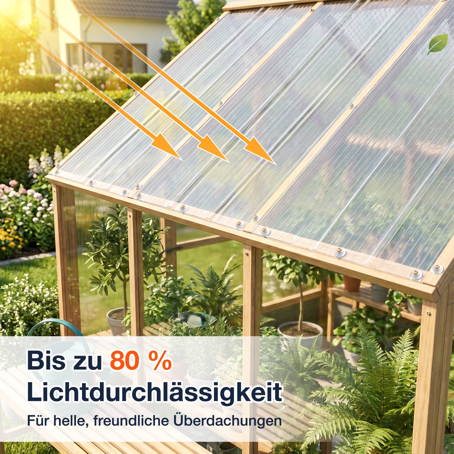 5er Set FRP Lichtplatten 90x80 cm, 1 mm Trapez-Wellplatten klar, UV-Schutz, hagelfest &amp; wetterfest, inkl. Schrauben für Terrassendach Carport