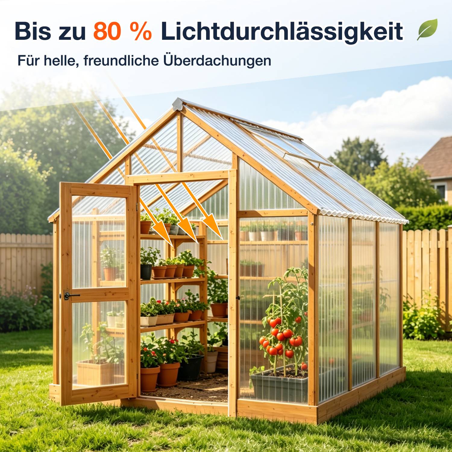 20er Set FRP Lichtplatten 50x160 cm, 1 mm Trapez-Wellplatten klar, UV-Schutz, hagelfest &amp; wetterfest, inkl. Schrauben für Terrassendach Carport