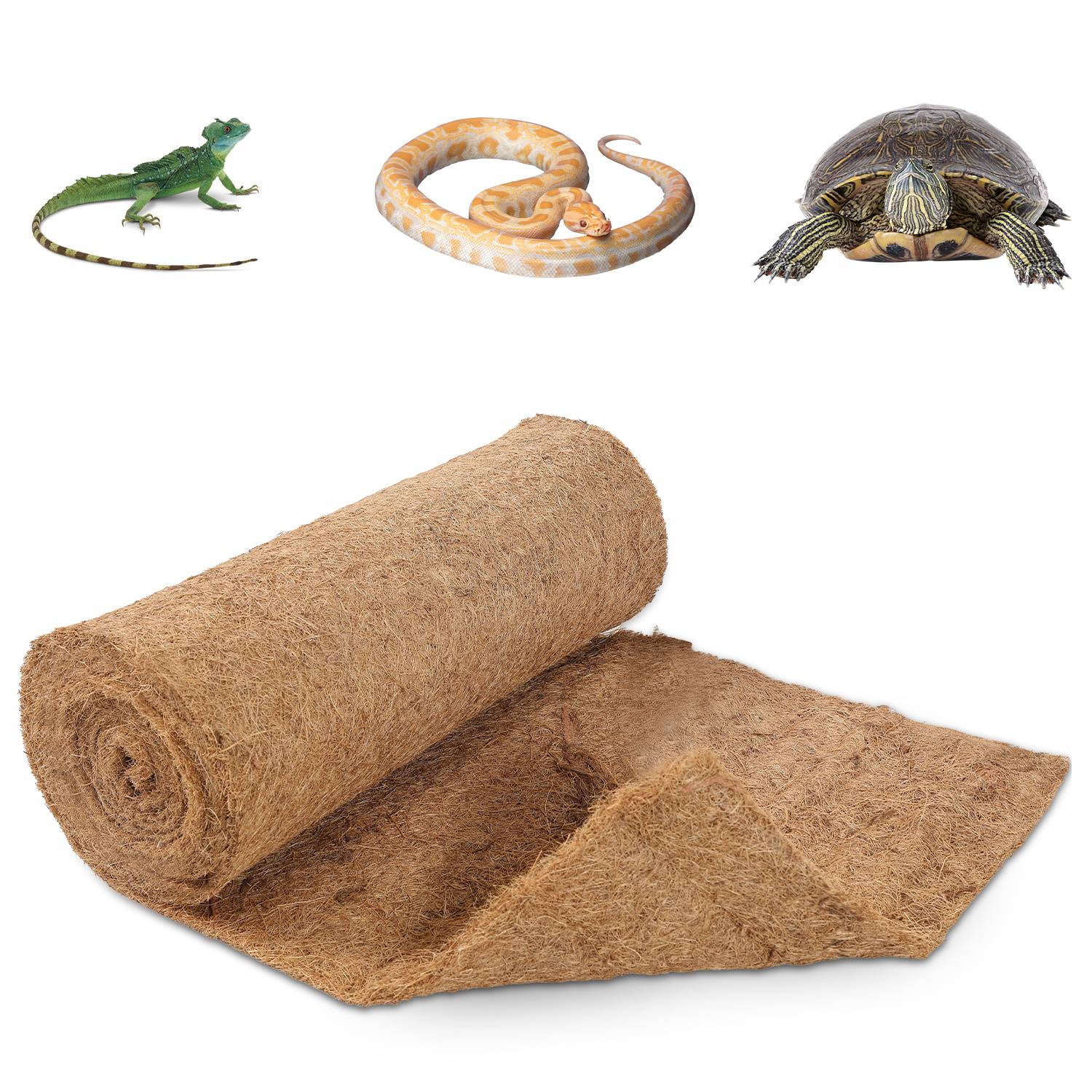 Kokosmatte 0,5 x 10 m, 8-10 mm stark, biologisch abbaubar, Wärmespeicher und Frostschutz für Beet und Kübel