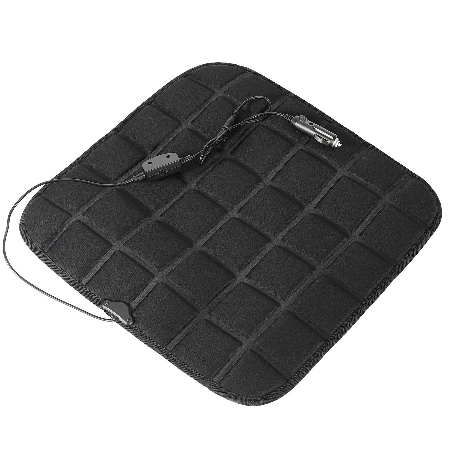 Sitzheizungen Auto 12V 45x45cm Sitzheizkissen 15/20W 45/65°C LO HI mit 1,3m Kabel Schwarz für Pkw im Winter