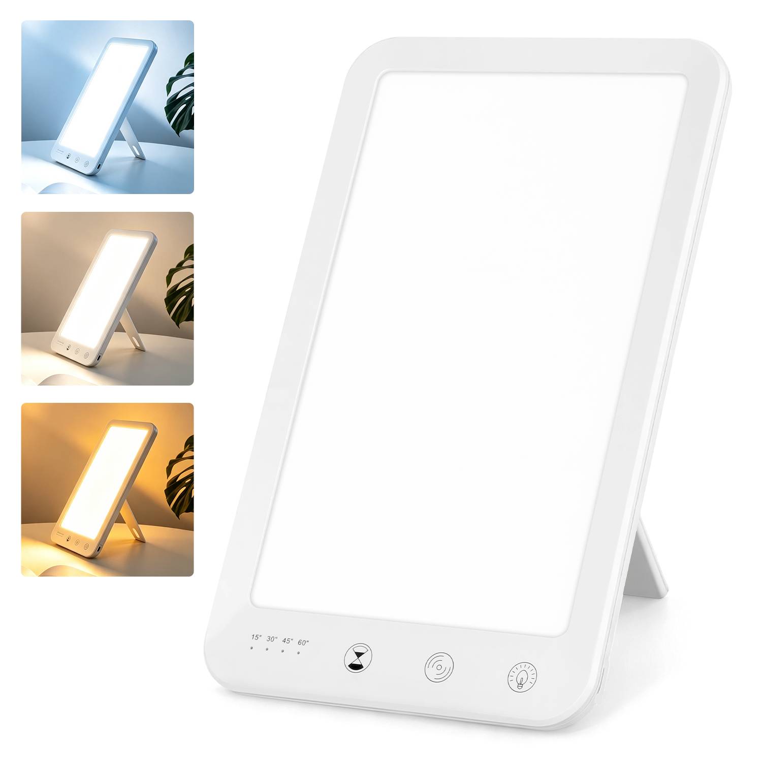 Tageslichtlampe 5,9 W bis 10000 Lux, 3000-6500 K, dimmbar mit 5 Stufen, Timer und USB-C für Schreibtisch und Zuhause