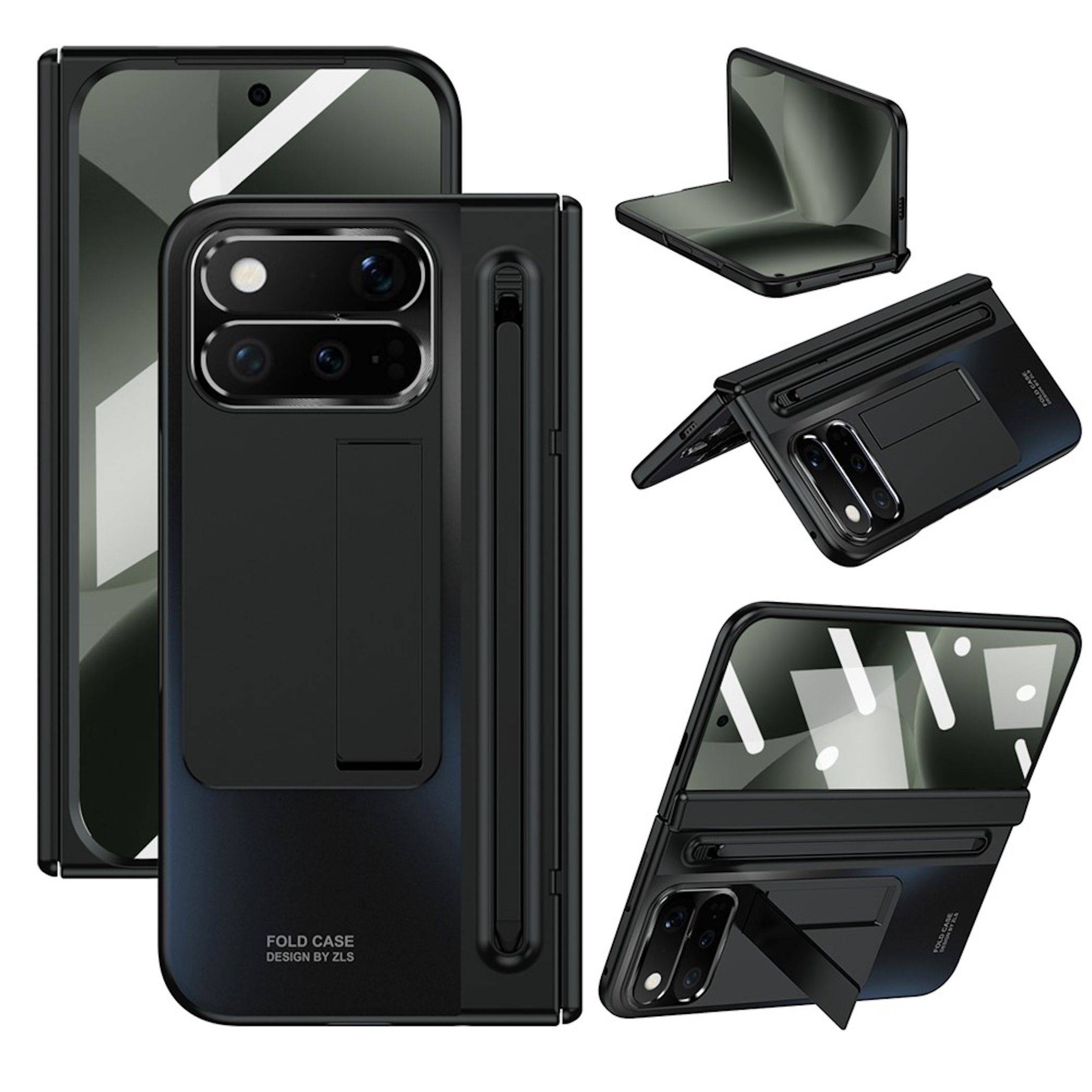 Handyhülle + 9H Schutzglas + Stift für Google Pixel 11 Pro Fold Full Cover