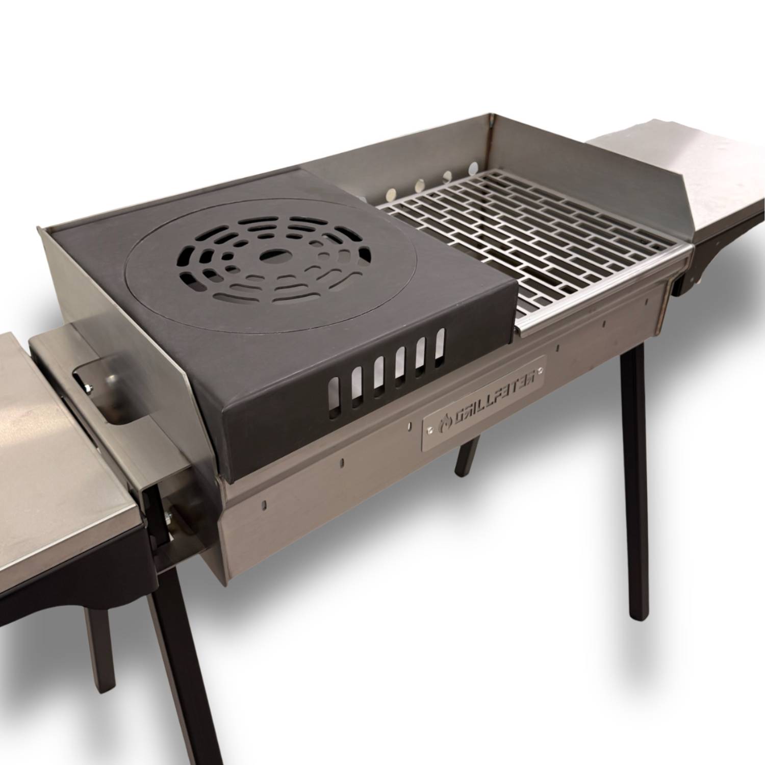 Mangal Bulat 70 Schaschlikgrill 3mm Edelstahl Ablagen Gitter Rama