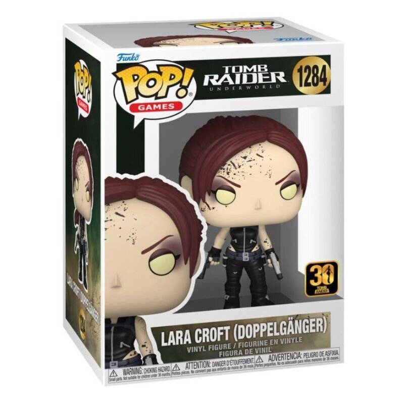 In einer Box verpackte Funko Pop! Games Vinyl-Figur von Lara Croft (Doppelgänger) aus Tomb Raider Underworld, Nummer 1284.