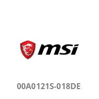 MSI-Logo über der Teilenummer '00A0121S-018DE' auf weißem Hintergrund.
