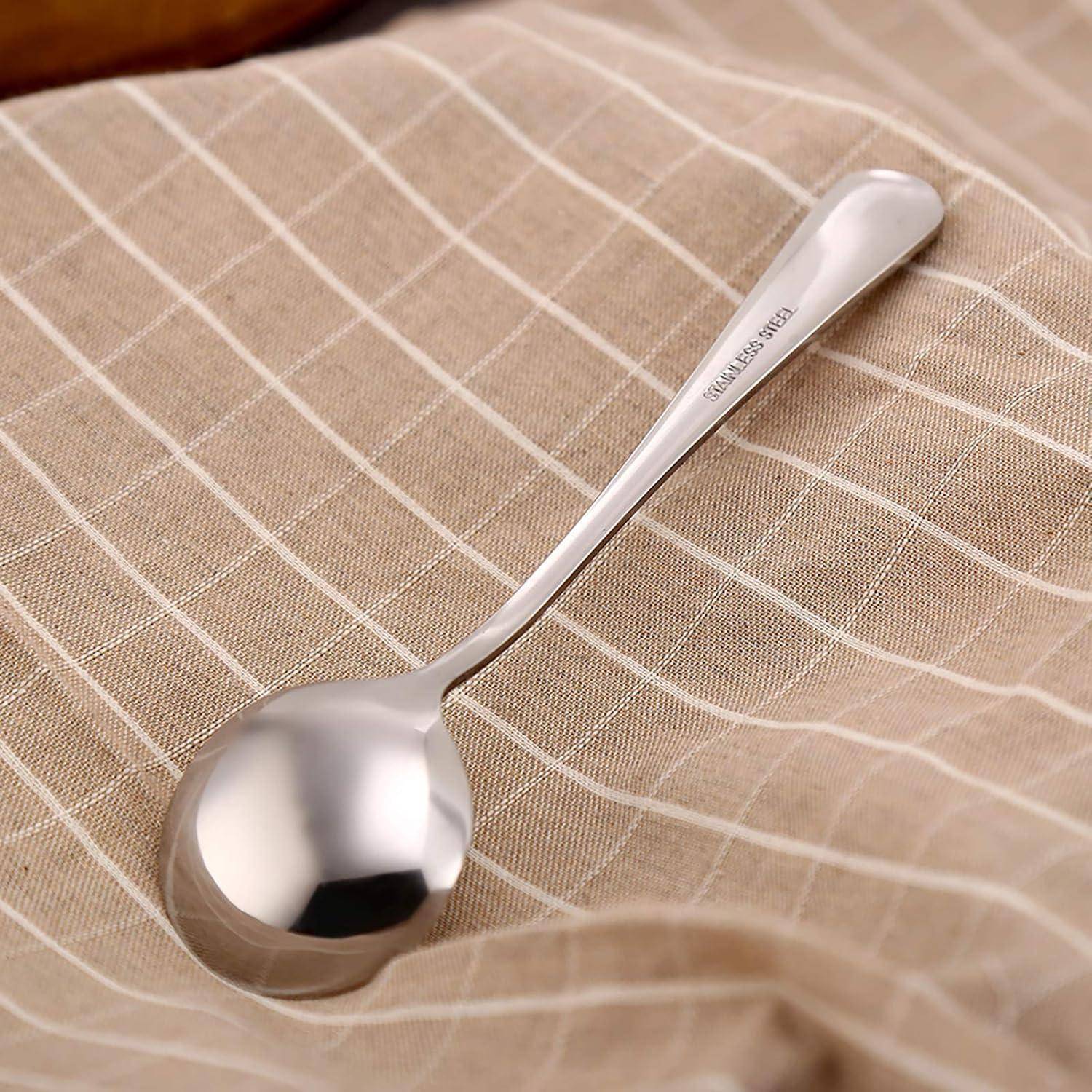 Kinderlöffel 4er Set Edelstahl 14,7 cm rund spülmaschinenfest
