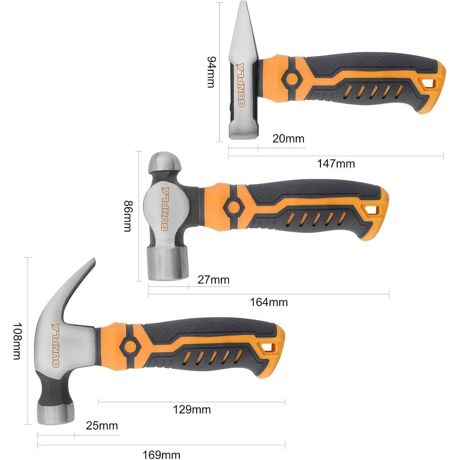 Gunpla 3-teiliges Mini-Hammer-Set Karbonstahl
