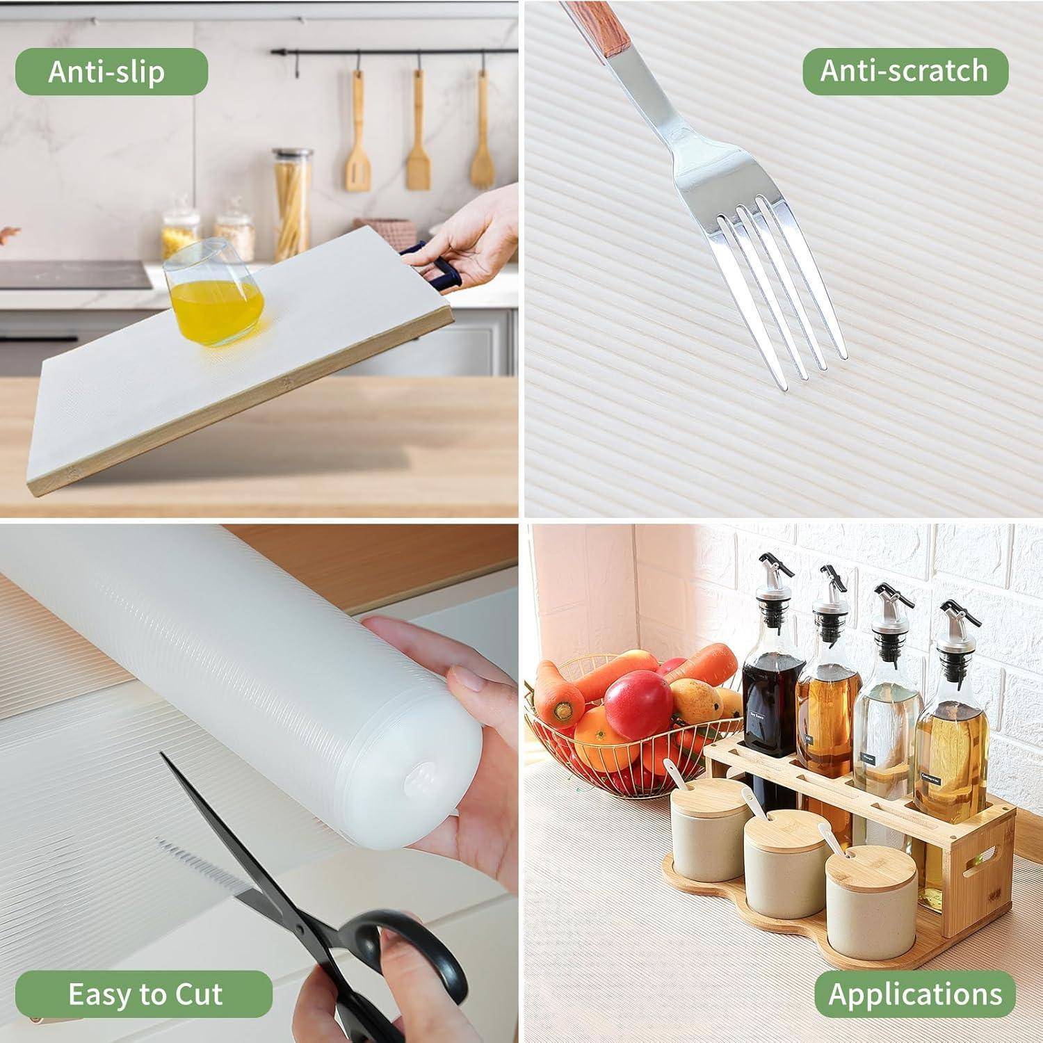 Regaleinlage 61 cm x 6,1 m transparent gerippt EVA BPA-frei