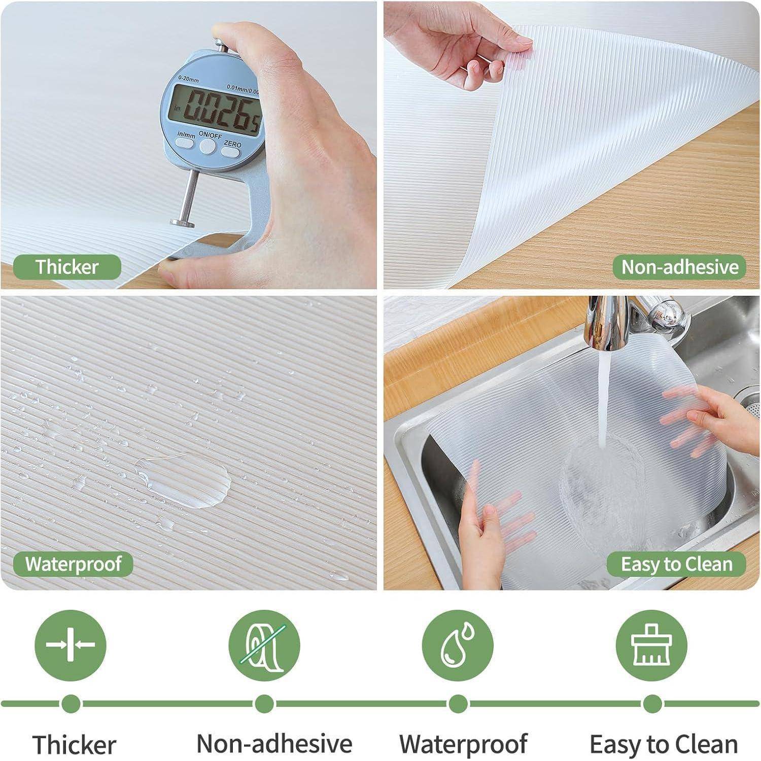 Regaleinlage 81,3 cm x 6,1 m transparent gerippt EVA BPA-frei