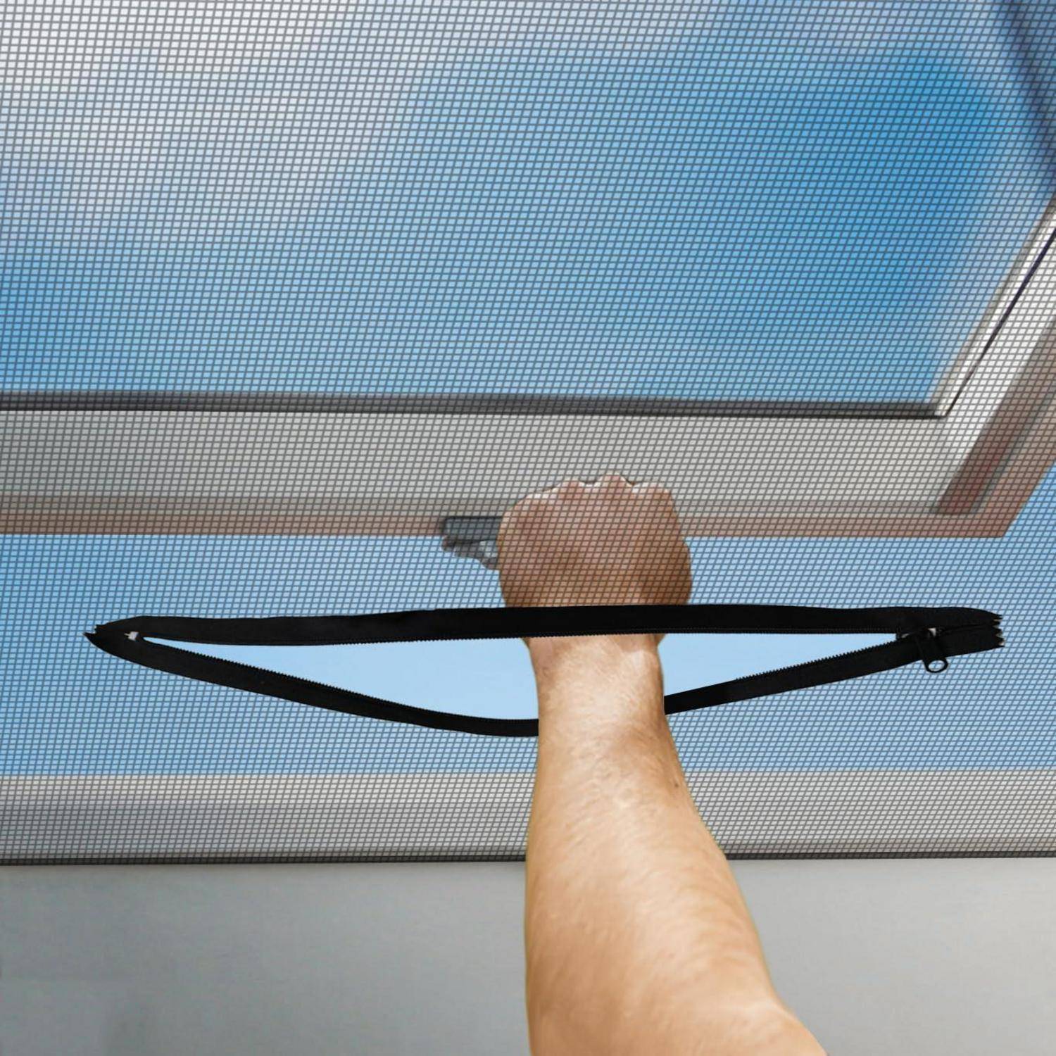 3x Reißverschluss für Fliegengitter Dachfenster, 38cm, Schwarz