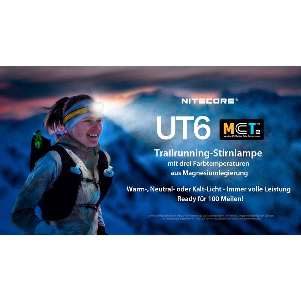 Nitecore UT6 MCT LED-Stirnlampe 1600 Lumen - Schwarz