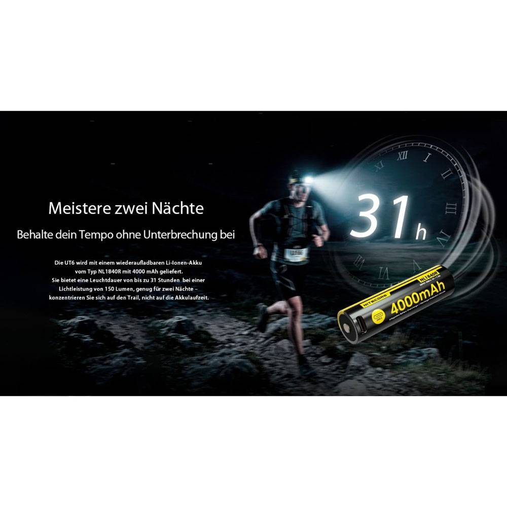 Nitecore UT6 MCT LED-Stirnlampe 1600 Lumen - Schwarz