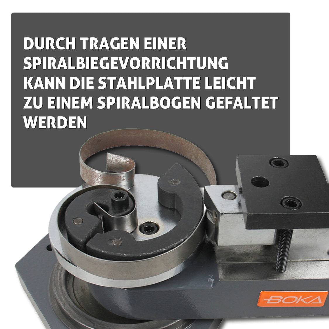 BOKA SBG-40 Schwerlast Universal-Bieger, Kombiniert Scroll-, Radius- und Winkelbiegen, Metall-Scroll-Bieger, Metallbiegemaschine