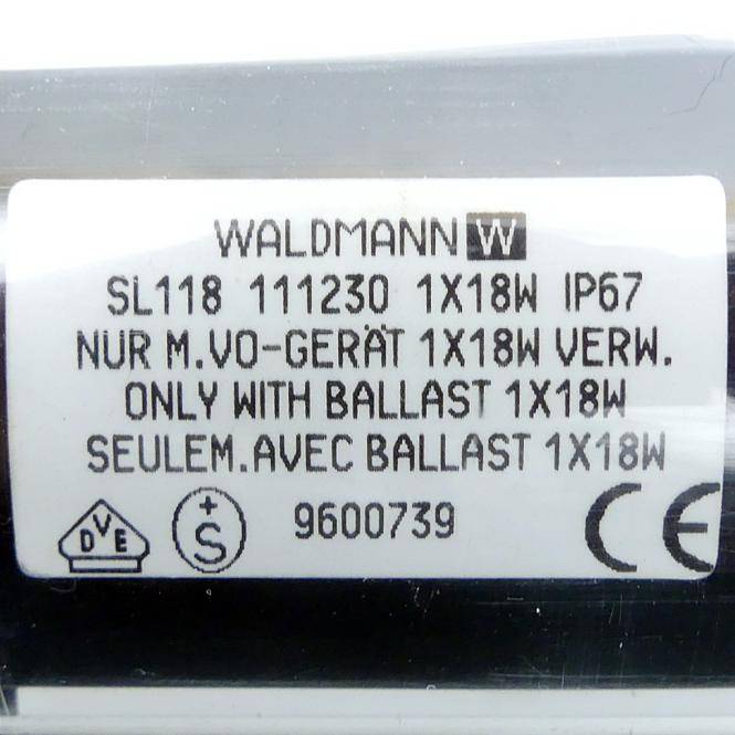Nahaufnahme eines Produktetiketts mit der Aufschrift „WALDMANN