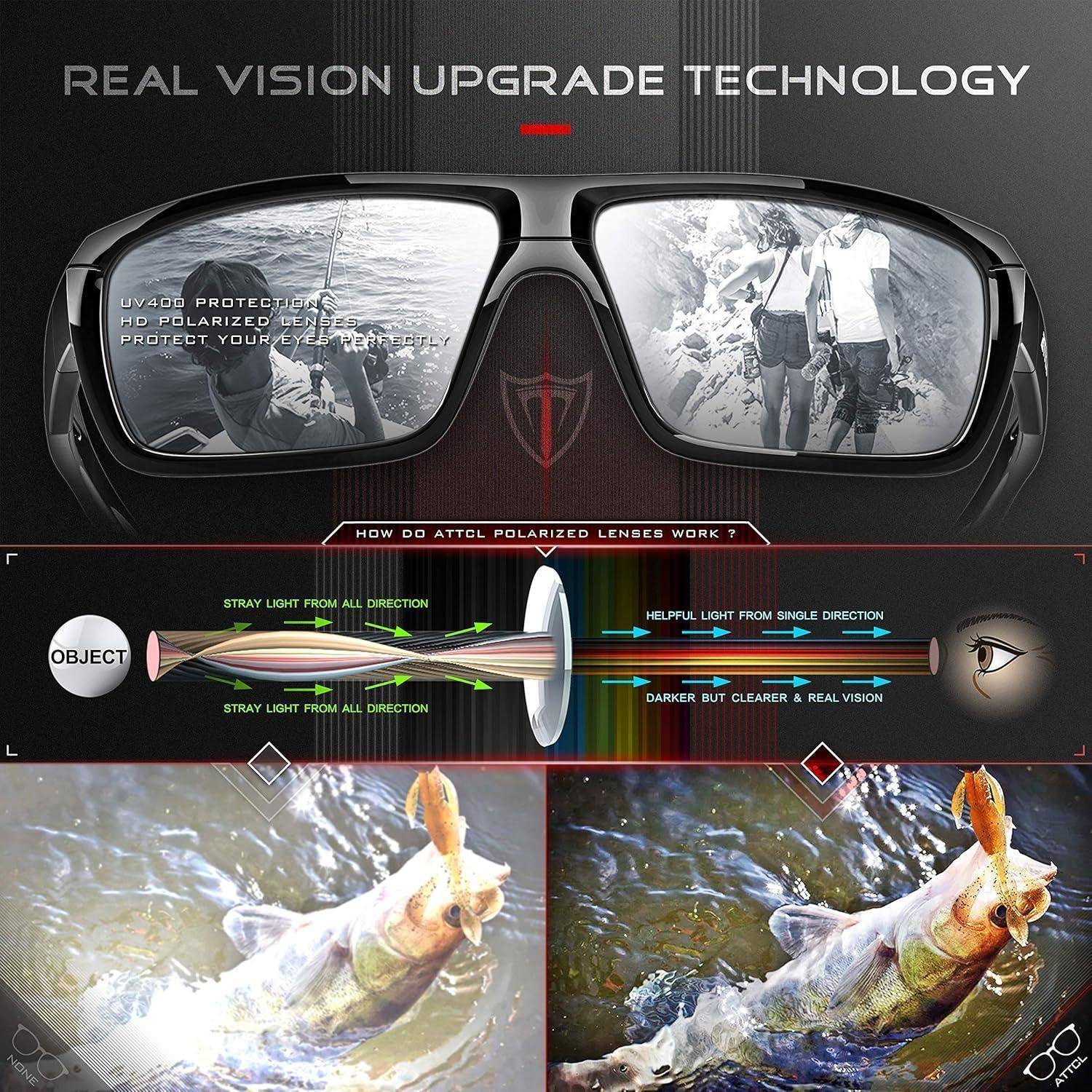 Polarisierte Wrap Sonnenbrille Herren UV-Schutz Sportbrille TR90