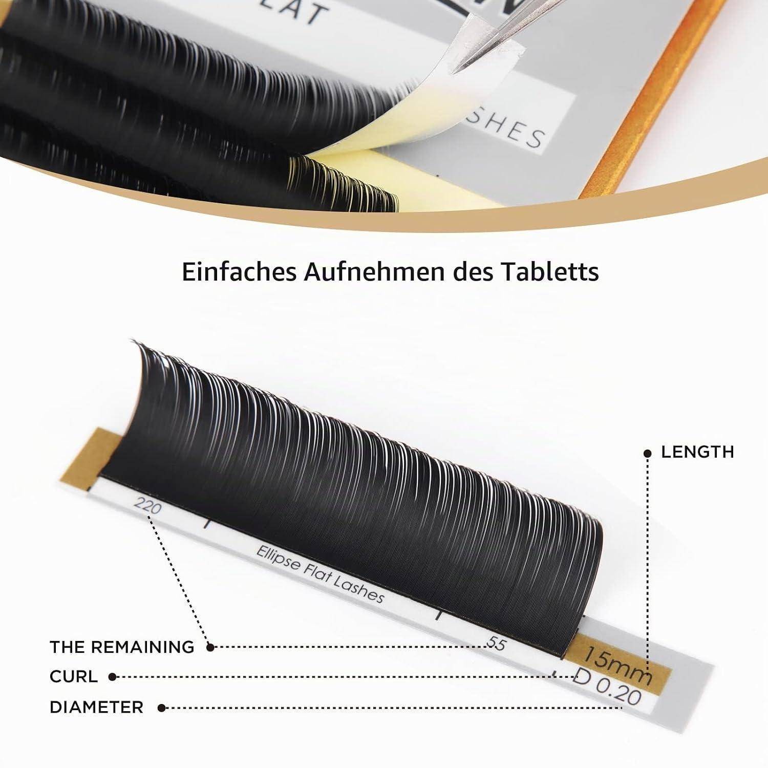 Tablett für künstliche Wimpern mit der Bezeichnung 
