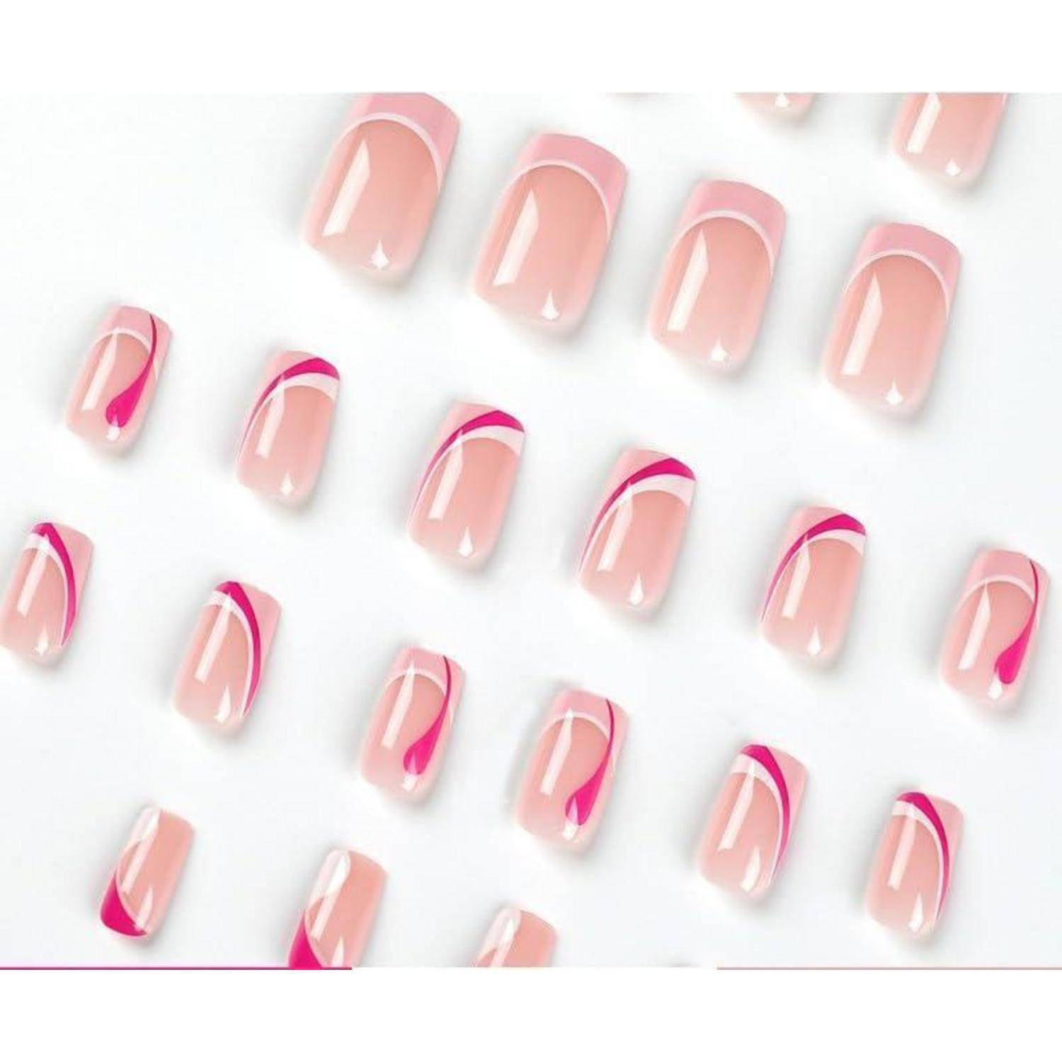 Klebenägel Full Cover PressOn 24 Stück Fingernägel Frauen M 2262