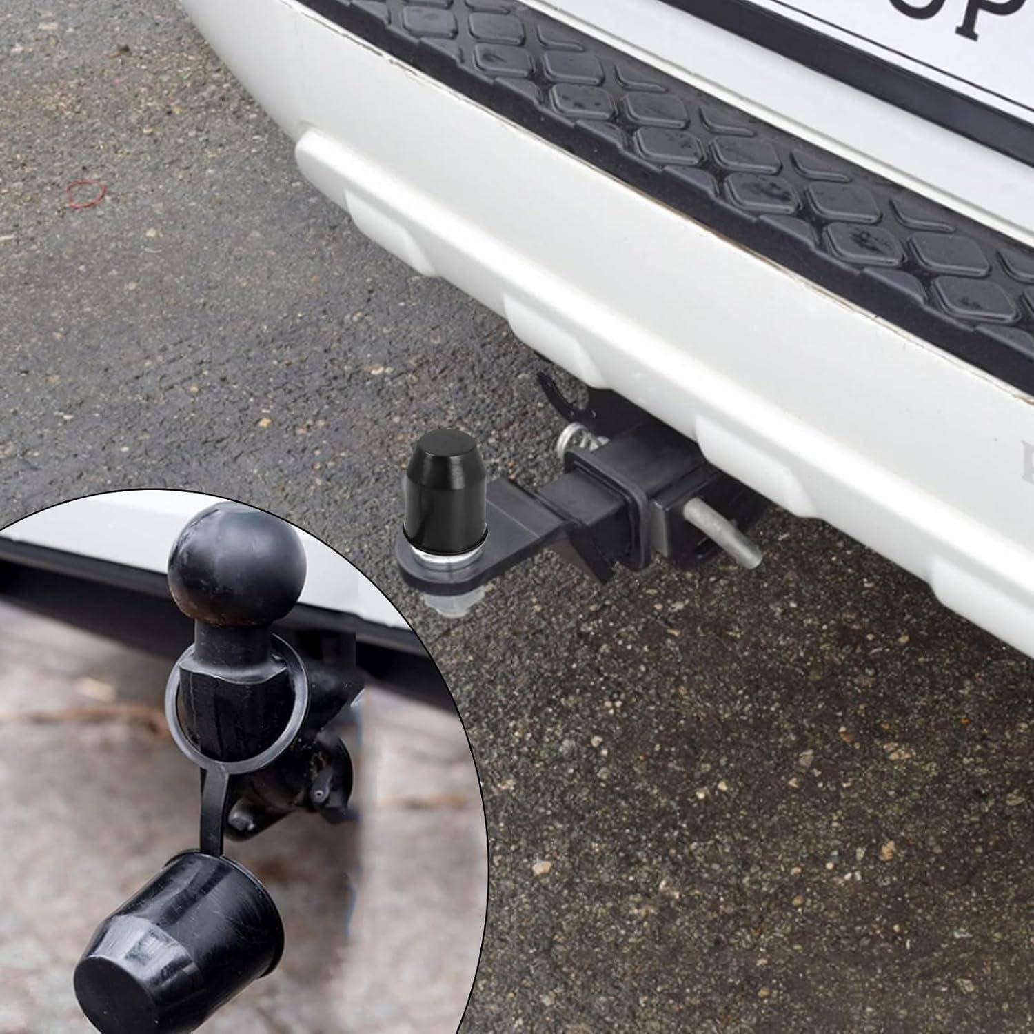 ANBOO 2 Stk. Anhängerkupplung Abdeckung Schwarz bis 55mm