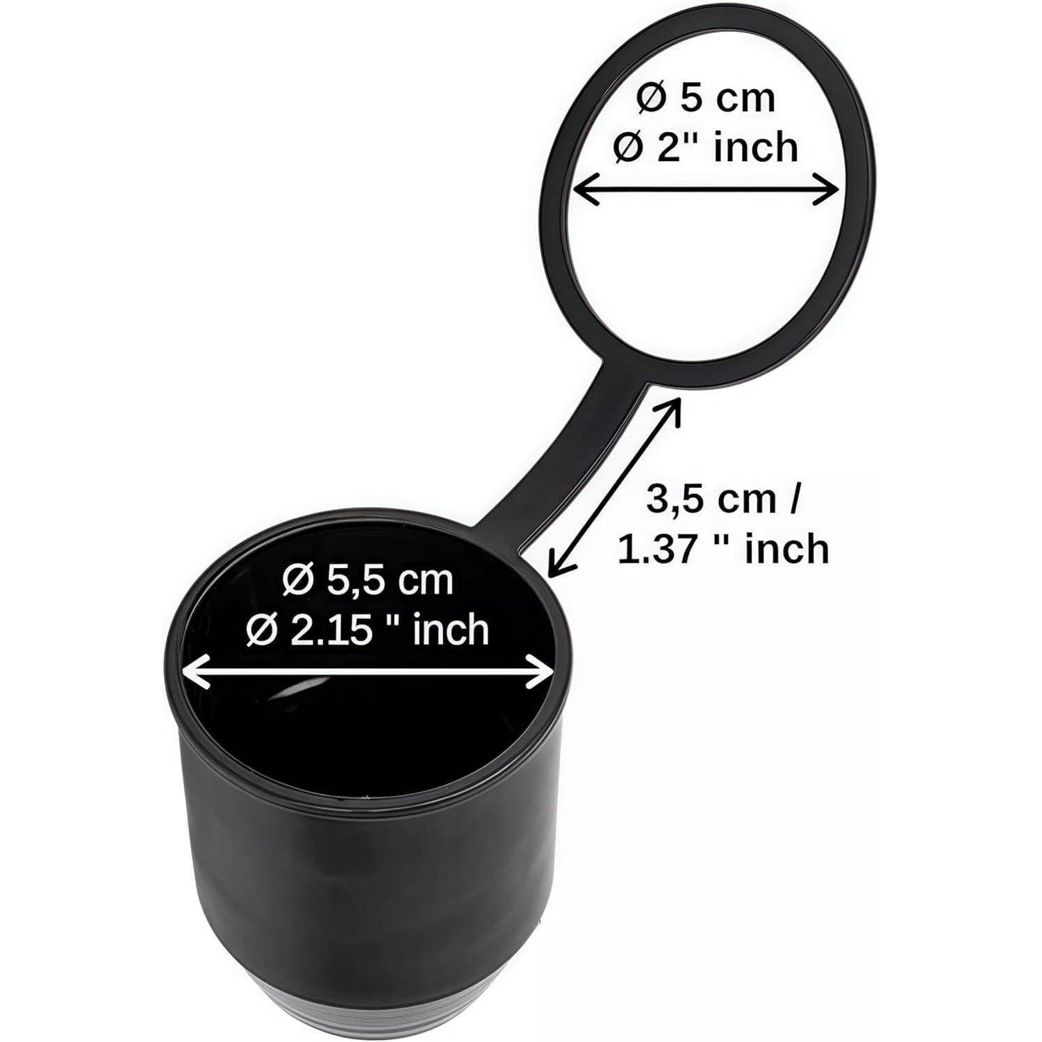 ANBOO 2 Stk. Anhängerkupplung Abdeckung Schwarz bis 55mm