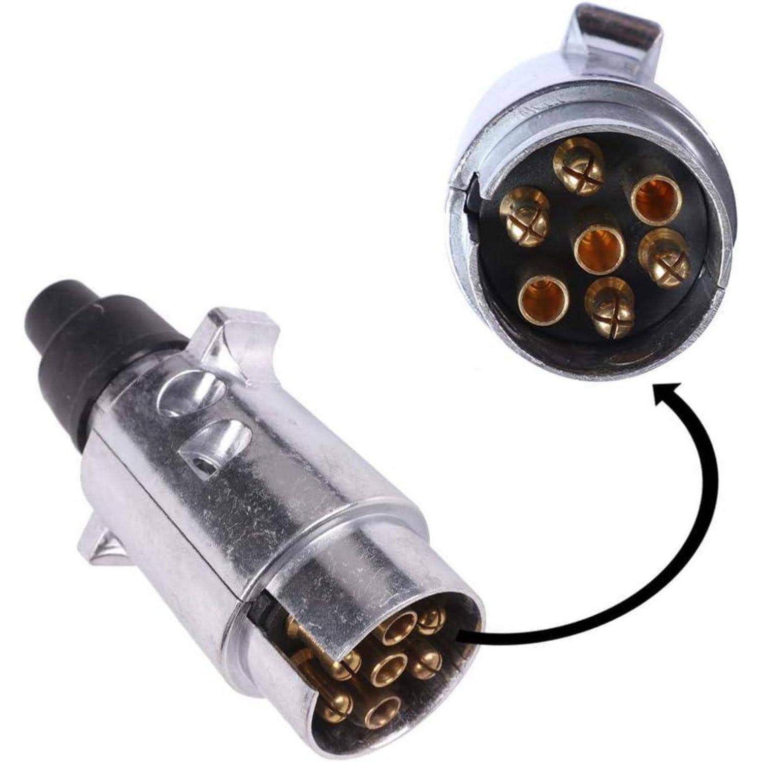 Anhängerstecker 7 polig Metall Aluminiumlegierung 12V