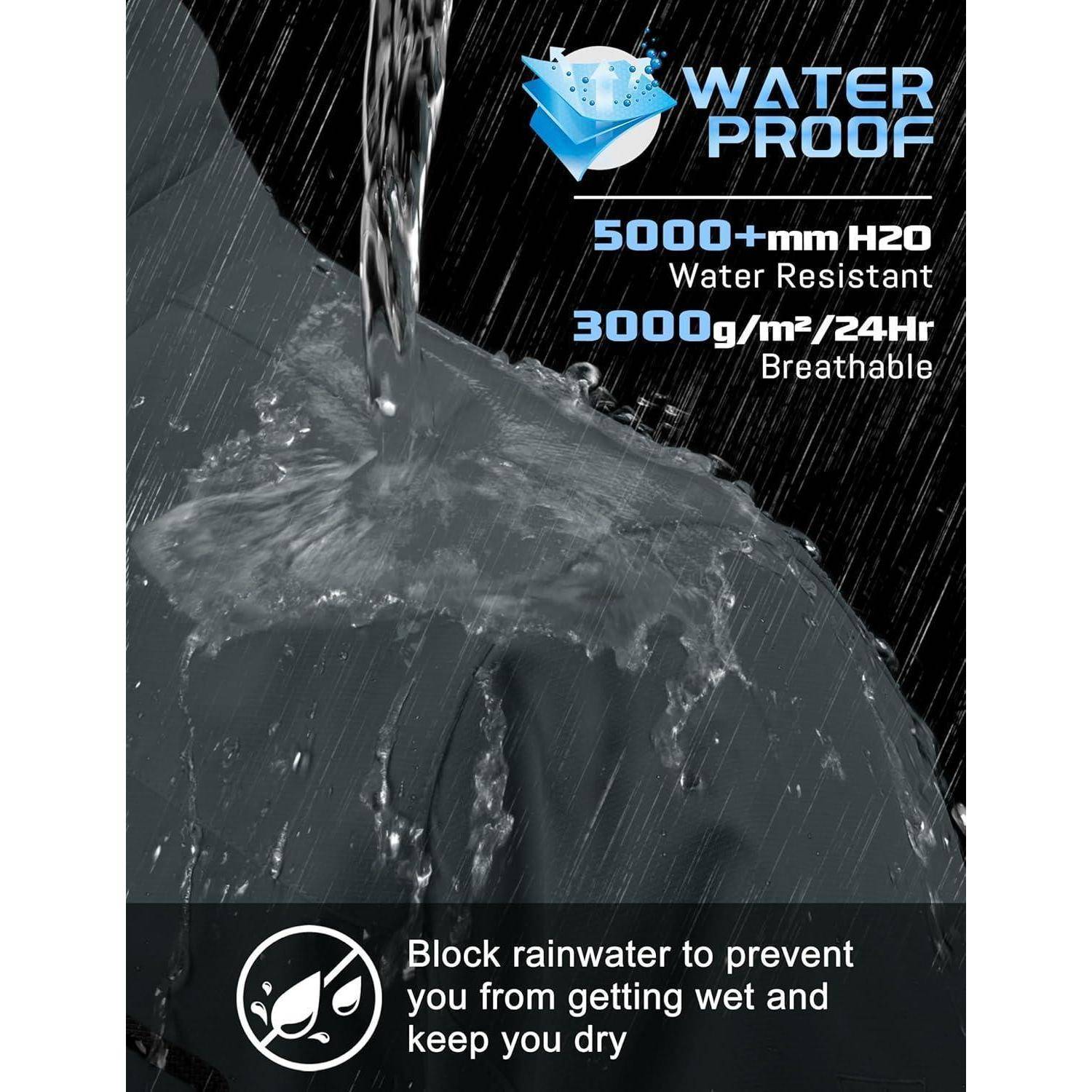 Outdoorjacke Herren wasserabweisend abnehmbare Kapuze L Kohlengrau