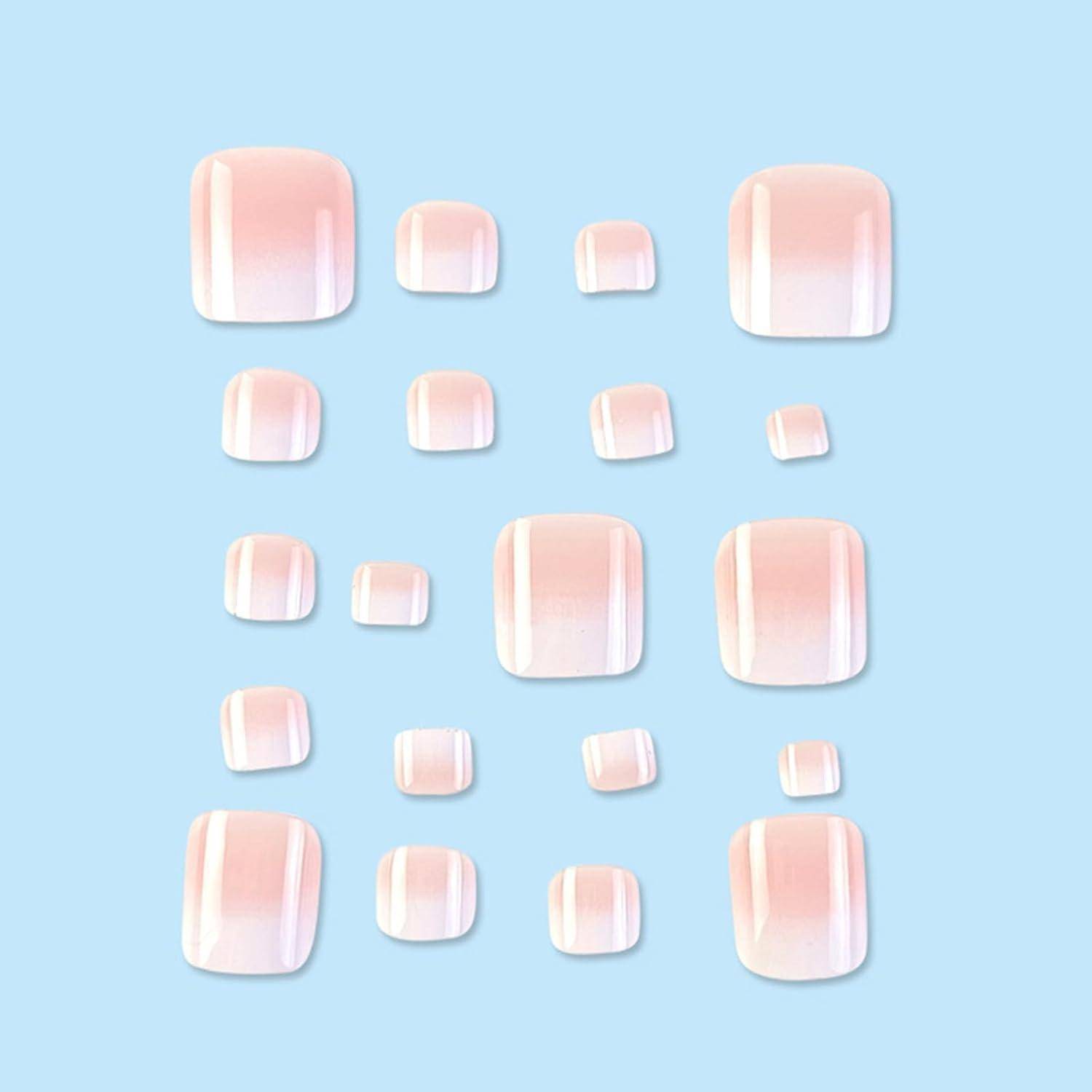 Pastellrosa abgerundete quadratische Symbole, lose in einem Raster auf hellblauem Hintergrund angeordnet.