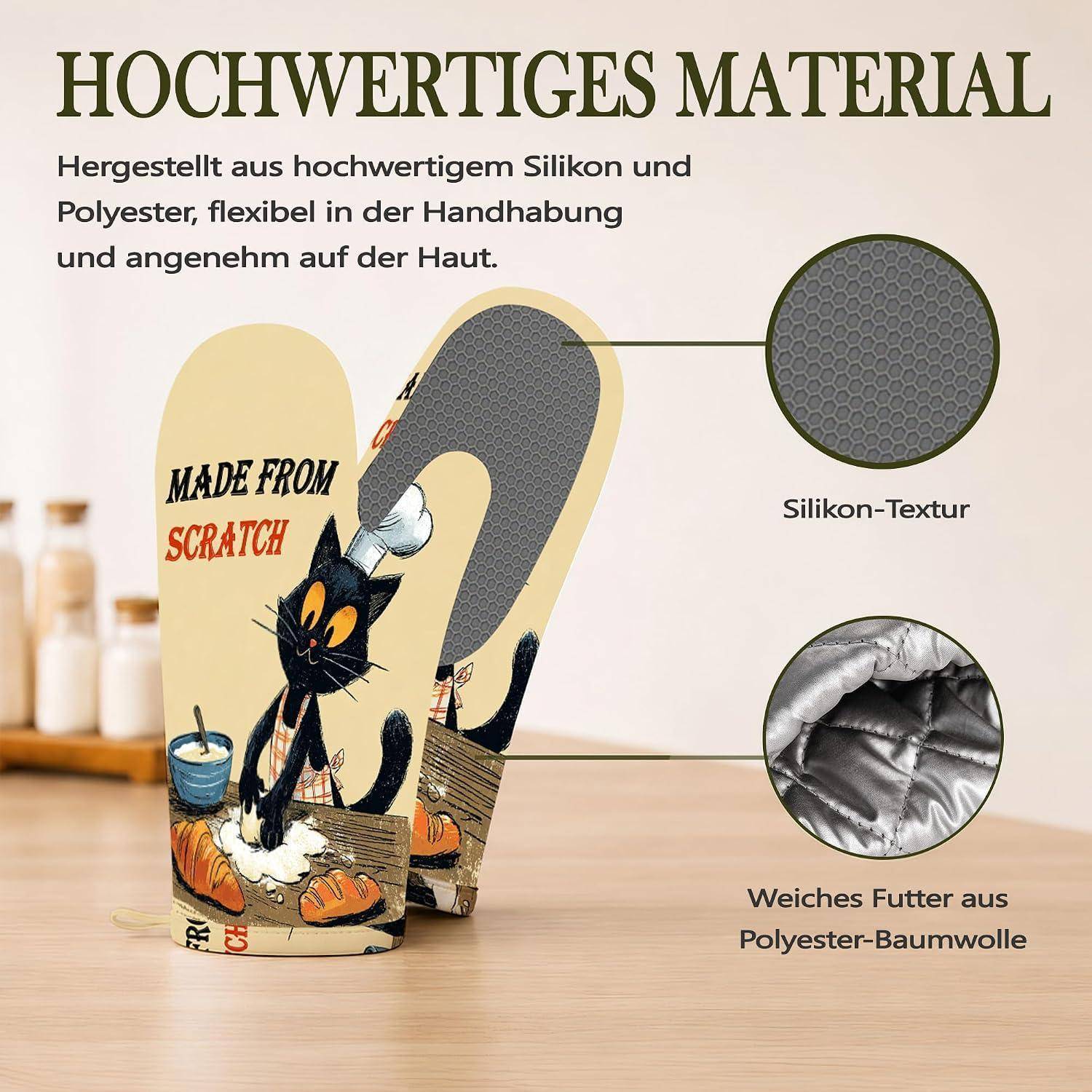 Deutsches Produktbild von katzenförmigen Kratzbrettern, die 