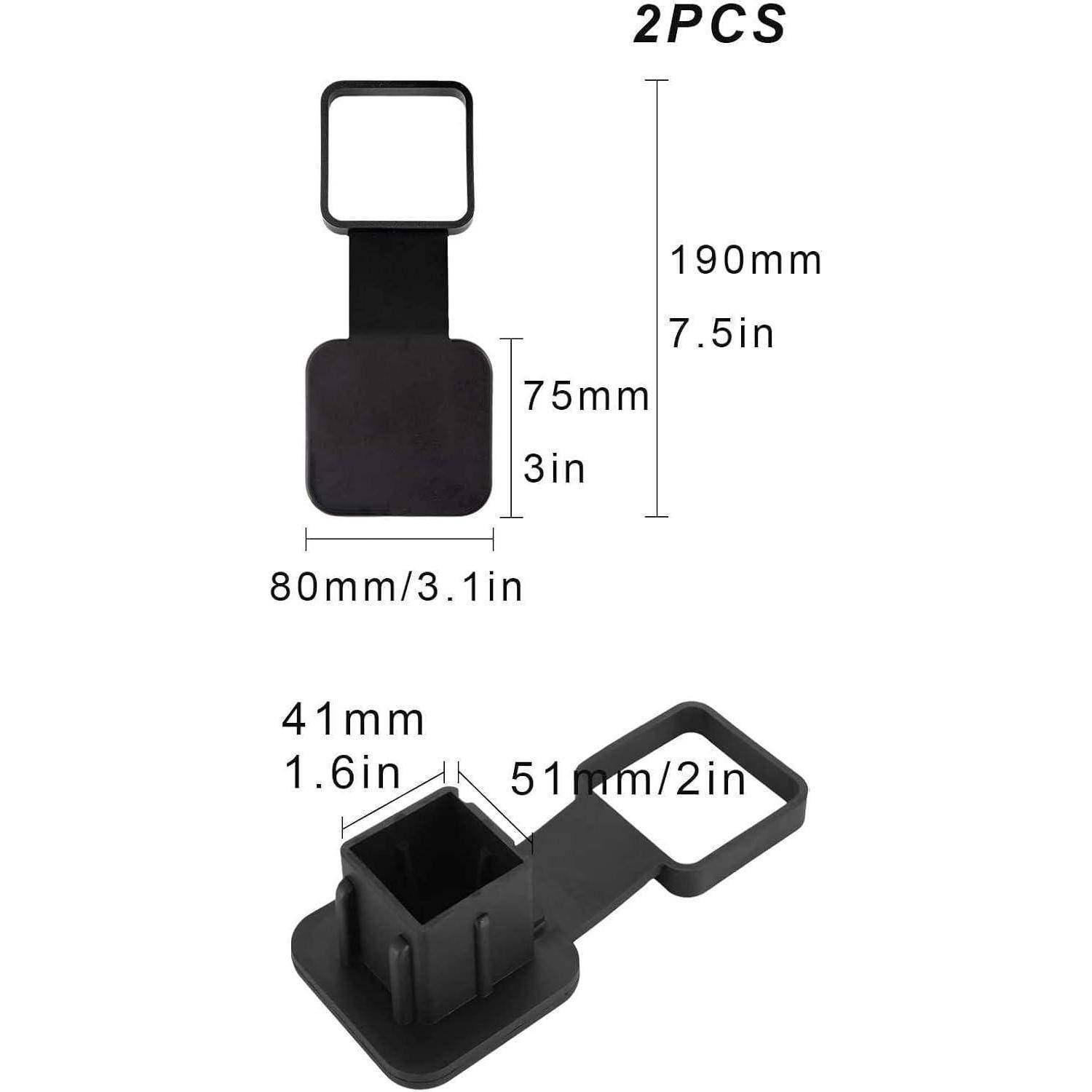 Schwarze Riemenschlaufen mit der Bezeichnung „2er SET