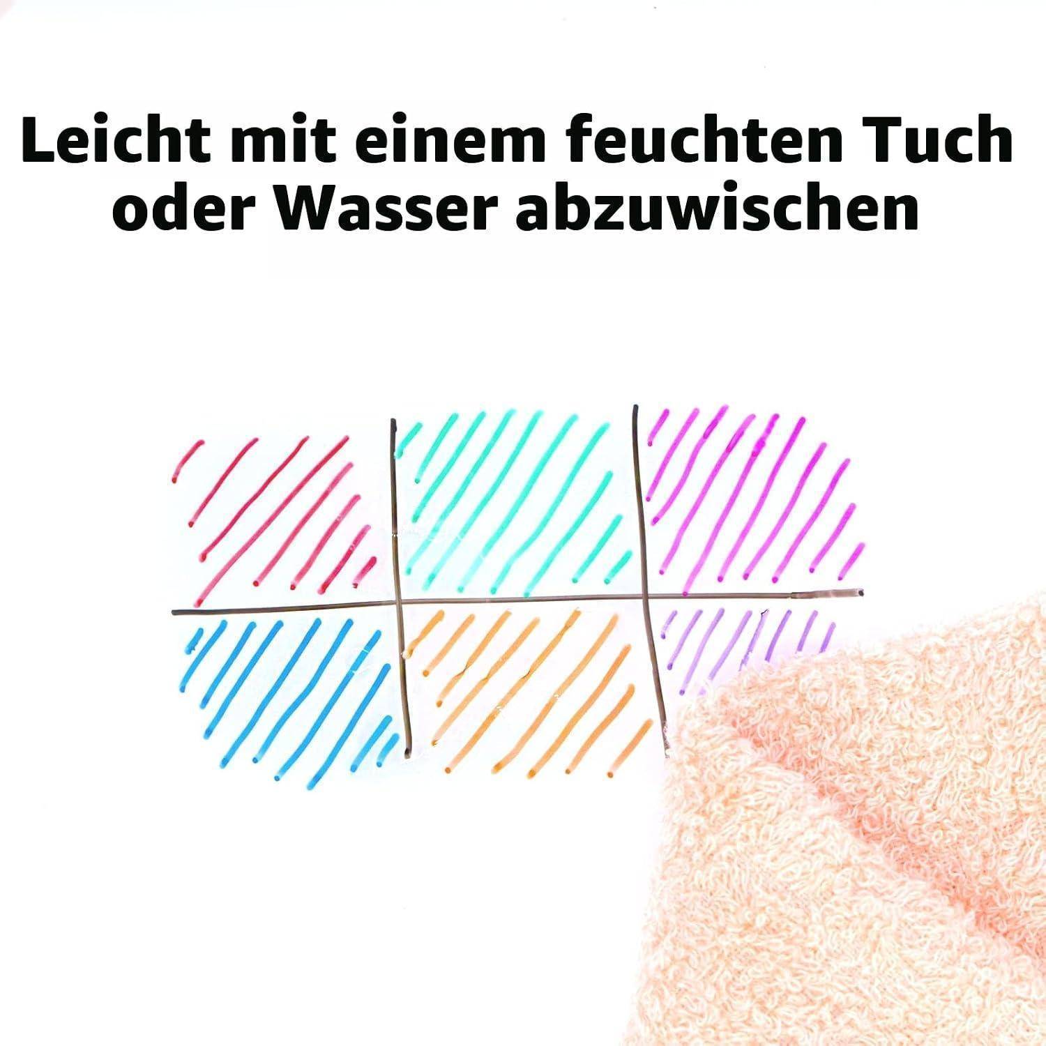 TWOHANDS Whiteboard Marker Set 12 Farben ultrafeine 0,7mm Spitze feucht abwischbar