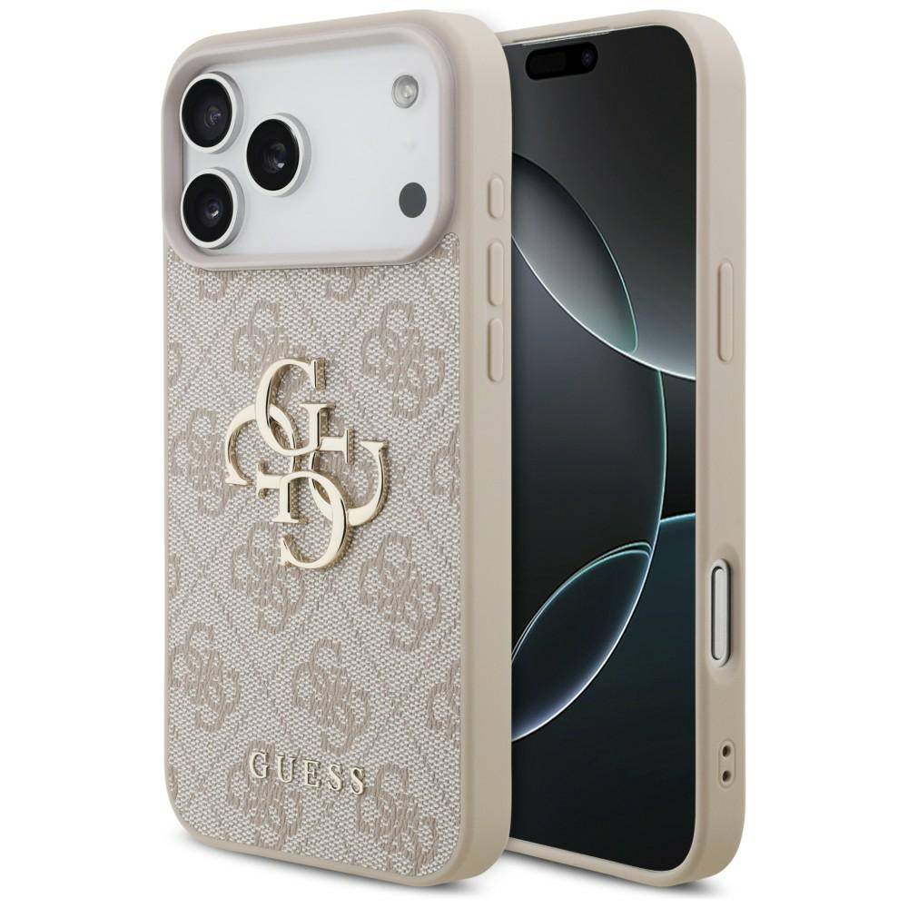 Beige Guess iPhone-Hülle mit erhöbenem 