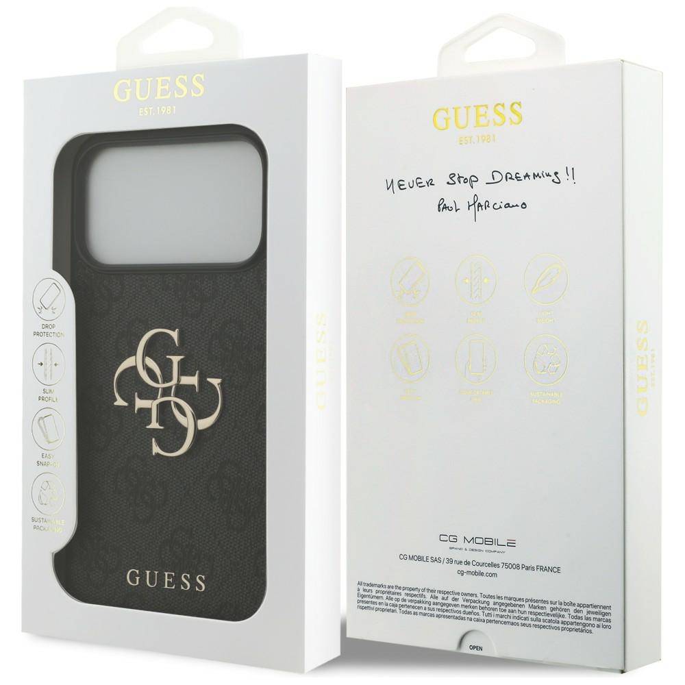 Guess Big Logo Hülle iPhone 18 Pro Max Schutzhülle Case grau