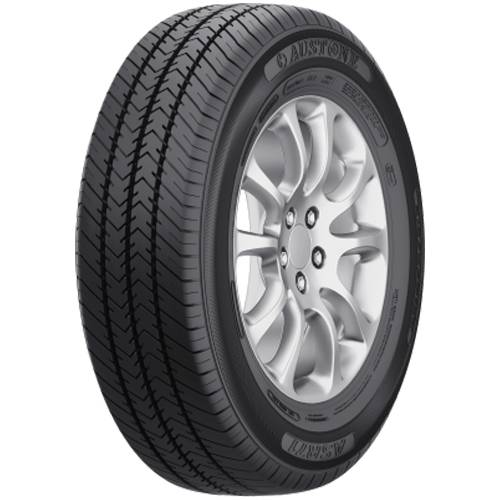 Ein schwarzer Autoreifen mit silbernem Leichtmetallrad, dargestellt isoliert auf dunklem Hintergrund als Produktabbildung.