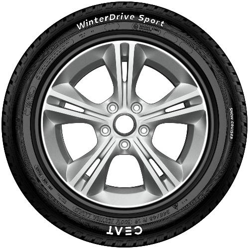 Silberlegiertes Autorad mit WinterDrive Sport Reifen, mit den Aufschriften „SNOW