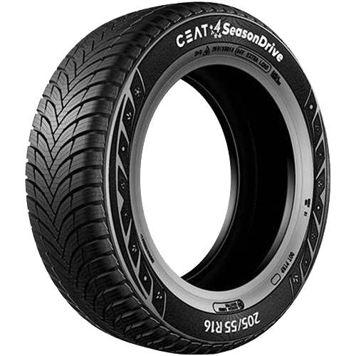 Schwarzer Ganzjahresreifen Produktbild mit der Bezeichnung „CENT4SeasonDrive