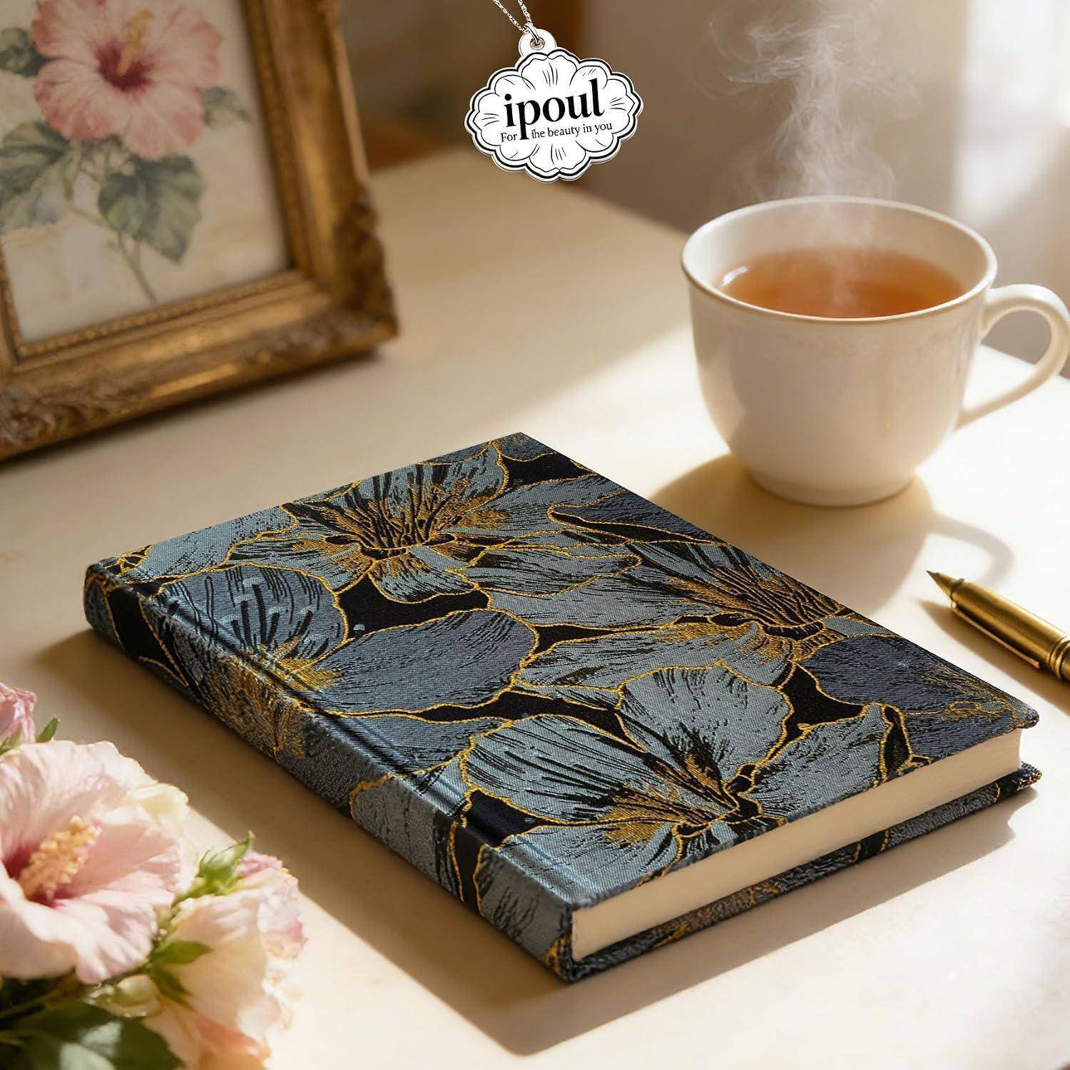 Notizbuch A5 liniert Hardcover Marineblau Peony Navy