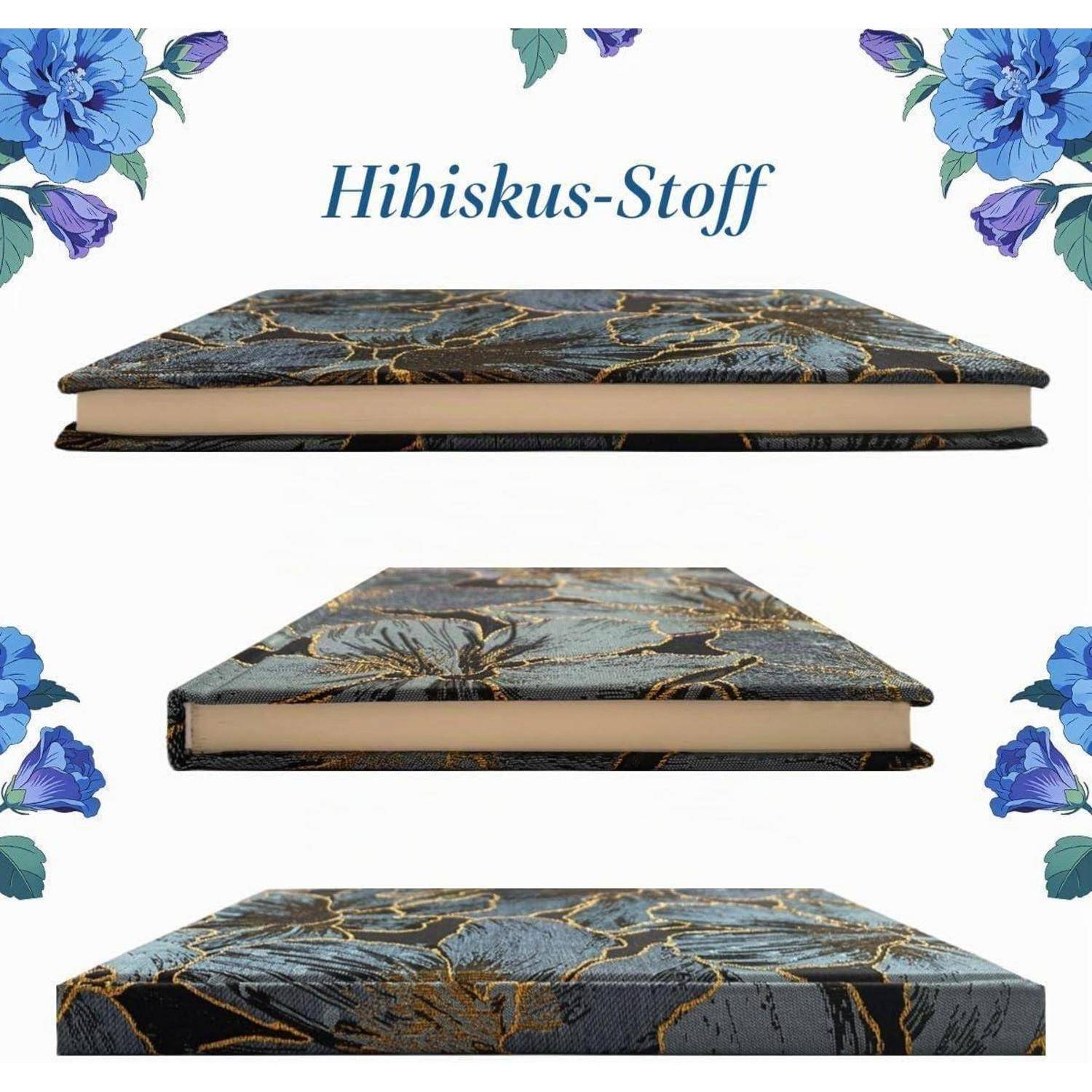 Notizbuch A5 liniert Hardcover Marineblau Peony Navy