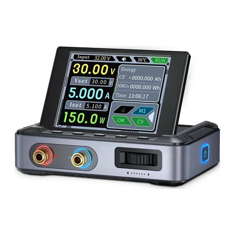 FNIRSI DPS150 Programmierbares Mini-Labornetzteil, USB-C, 0-30V, 0-5A, inkl. 100W Netzteil und Kabel