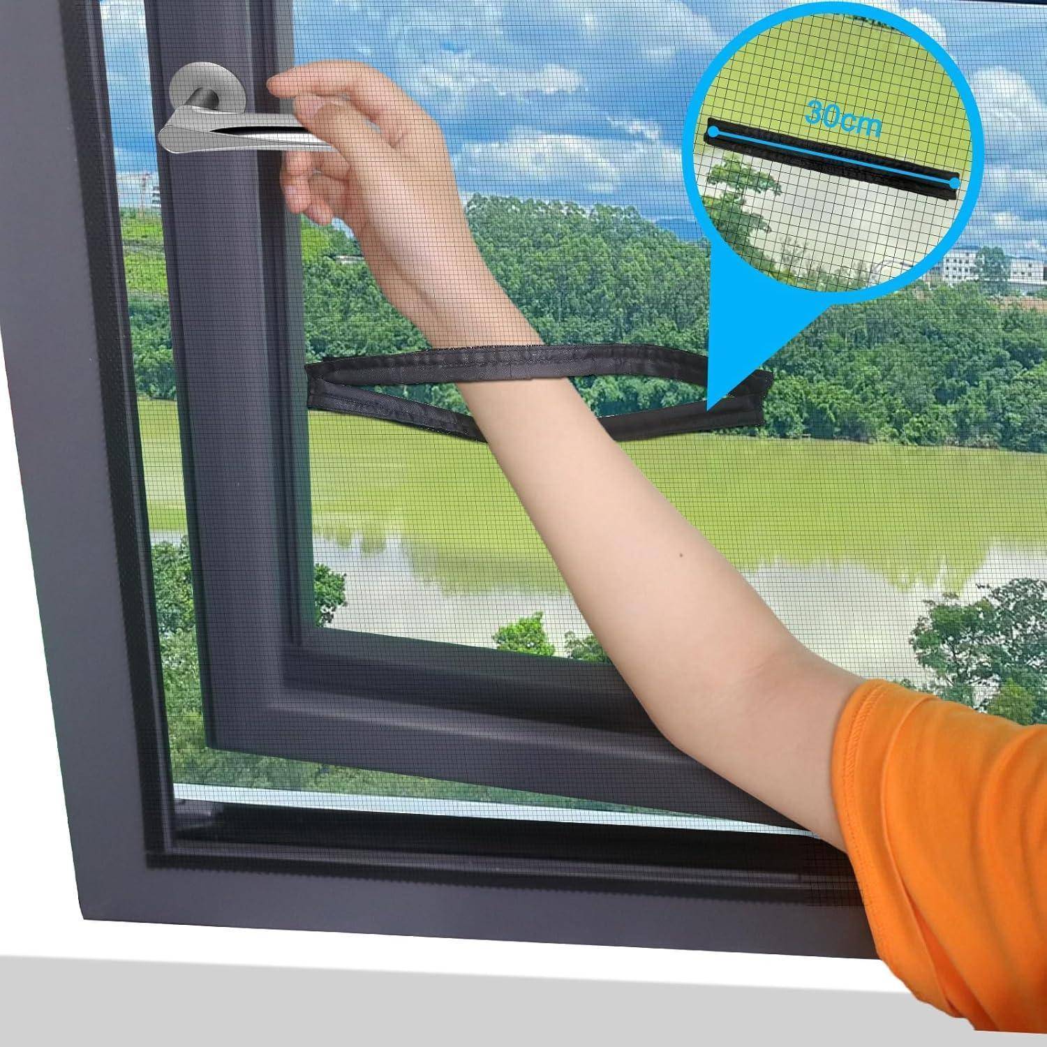 Fliegengitter Dachfenster magnetisch zuschneidbar 130x150CM 3 Stück Schwarz