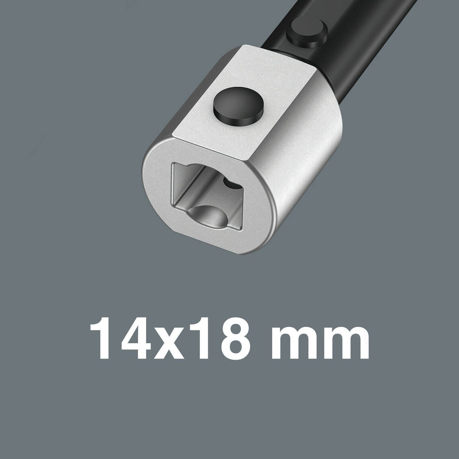 Nahaufnahme eines mit „14x18 mm