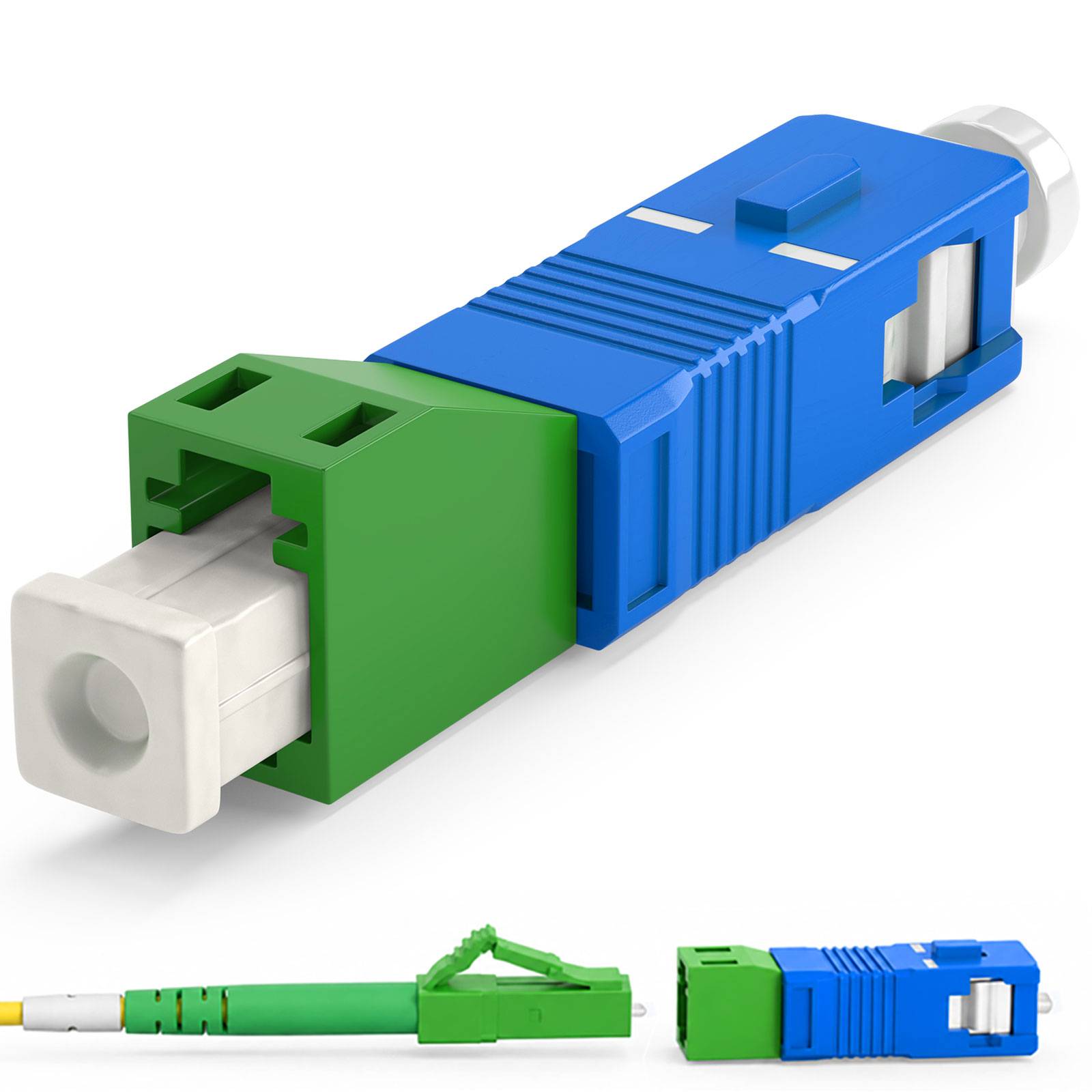 hb-digital LWL Adapter LC/APC Buchse auf SC/UPC Stecker Simplex