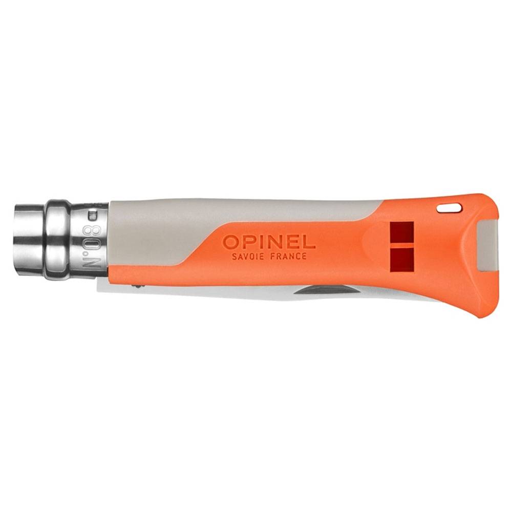 Opinel Horizon 08 Taschenmesser mit Notfallpfeife - Orange