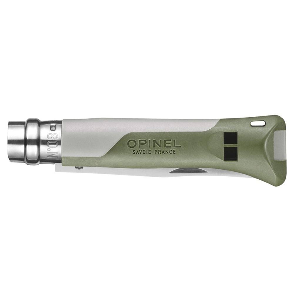 Opinel Horizon 08 Taschenmesser mit Notfallpfeife - Kaki