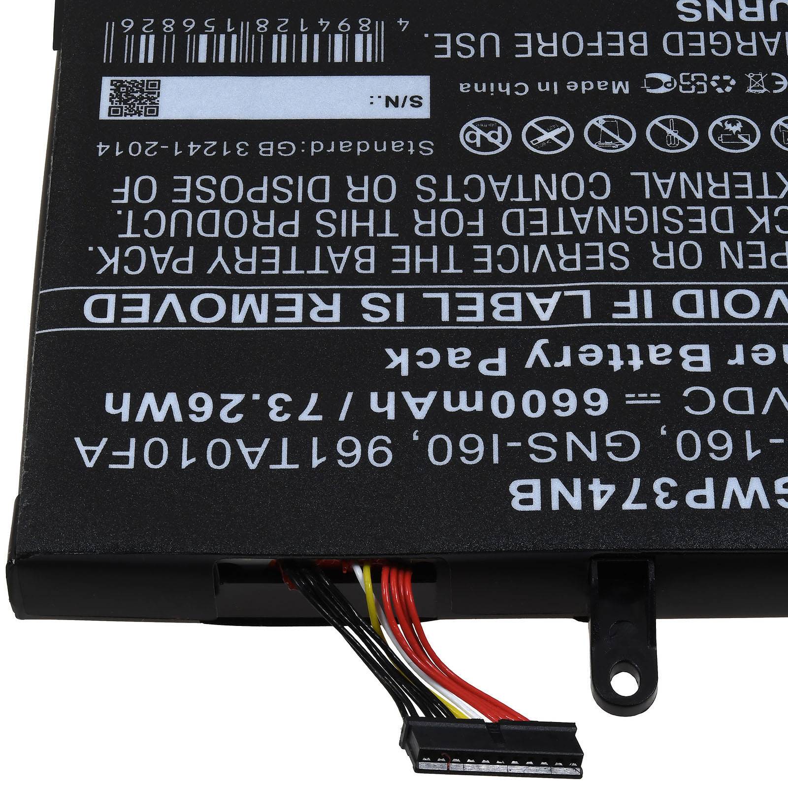 Powery Akku für Gigabyte P35X V5 Laptop, 11,1V, Li-Polymer