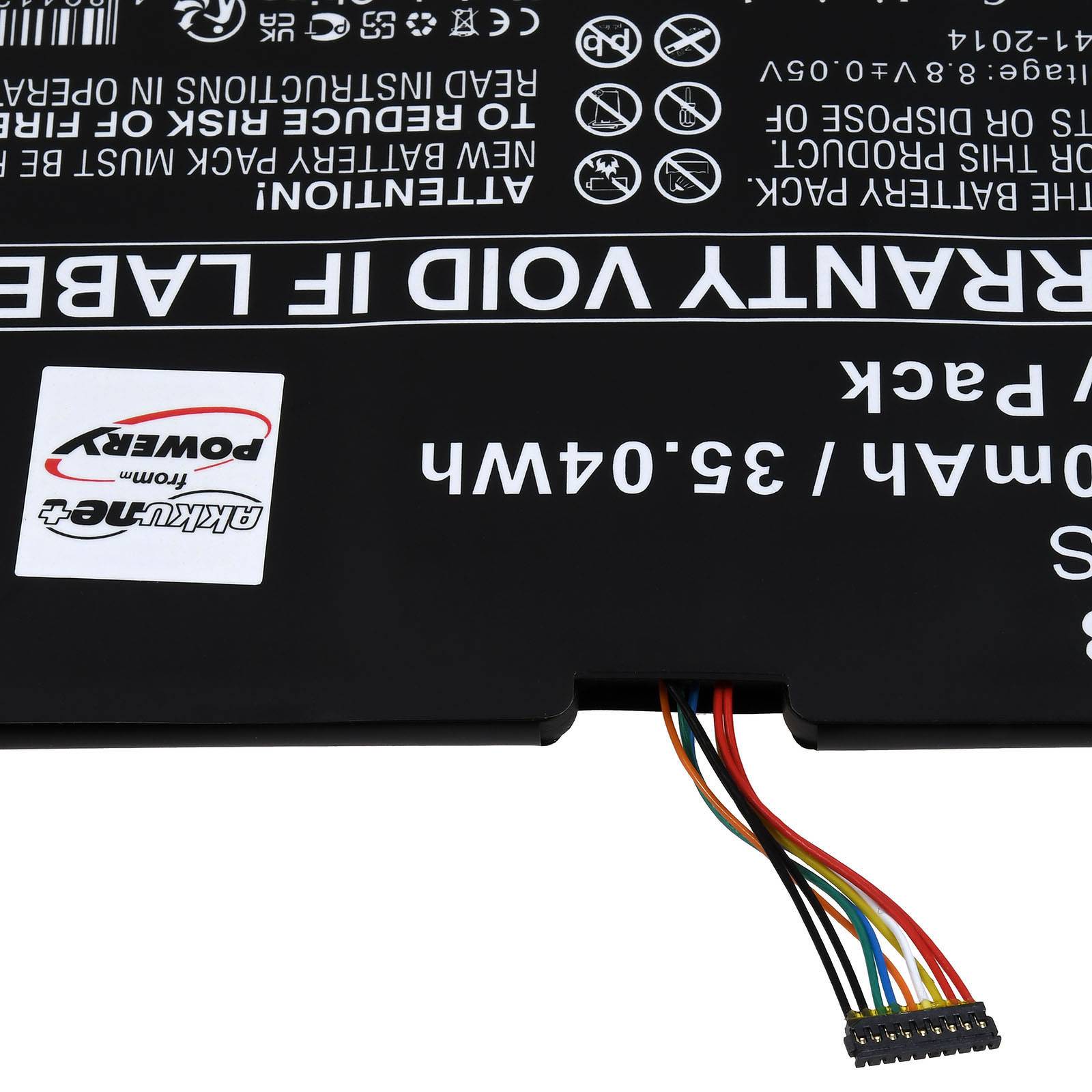 Schwarze wiederaufladbare Batteriepacks mit angebrachten mehrfarbigen Anschlussleitungen und gedruckten Warnetiketten auf weißem Hintergrund.