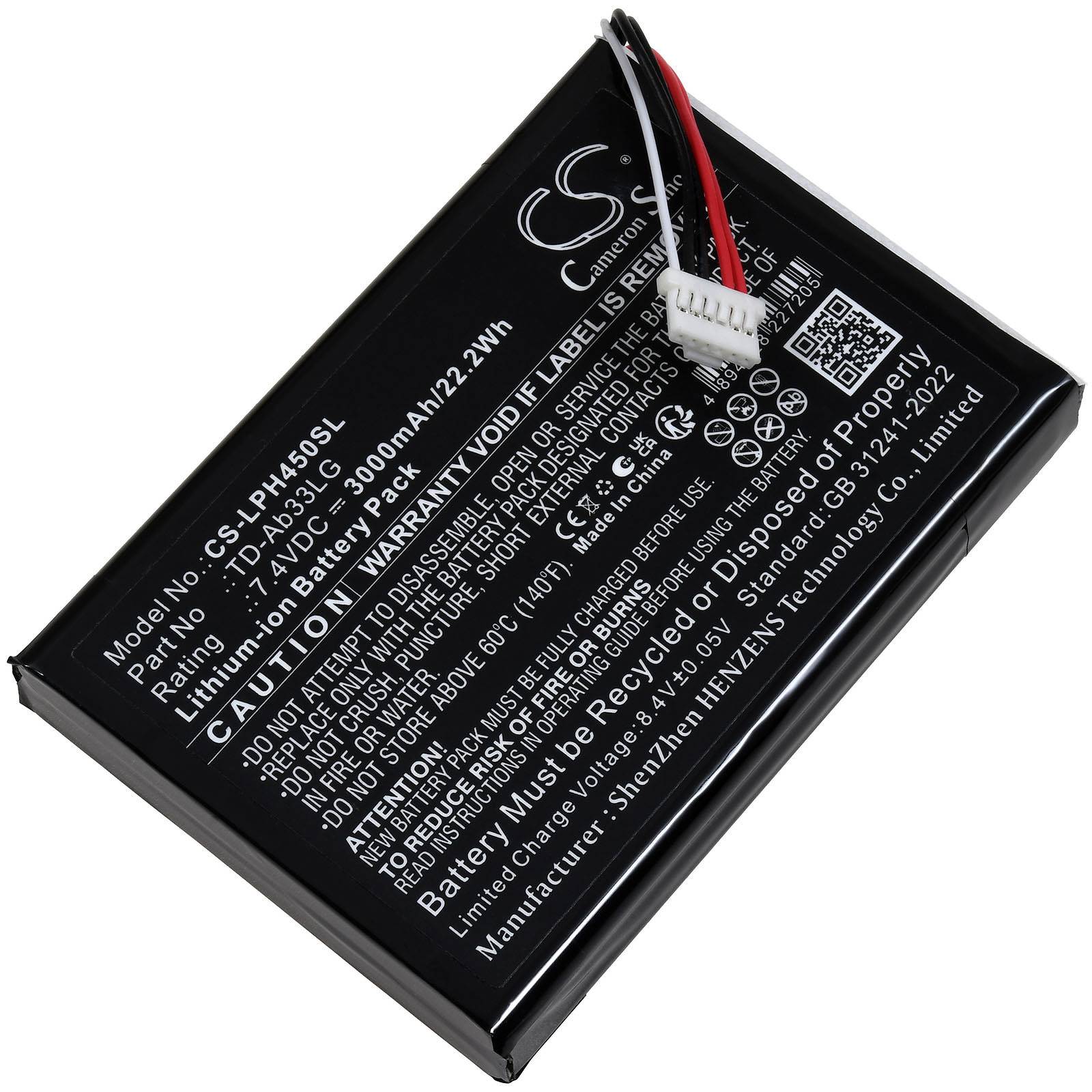 Powery Akku für LG PH450UG Mini Beamer, 7,4V, Li-Ion