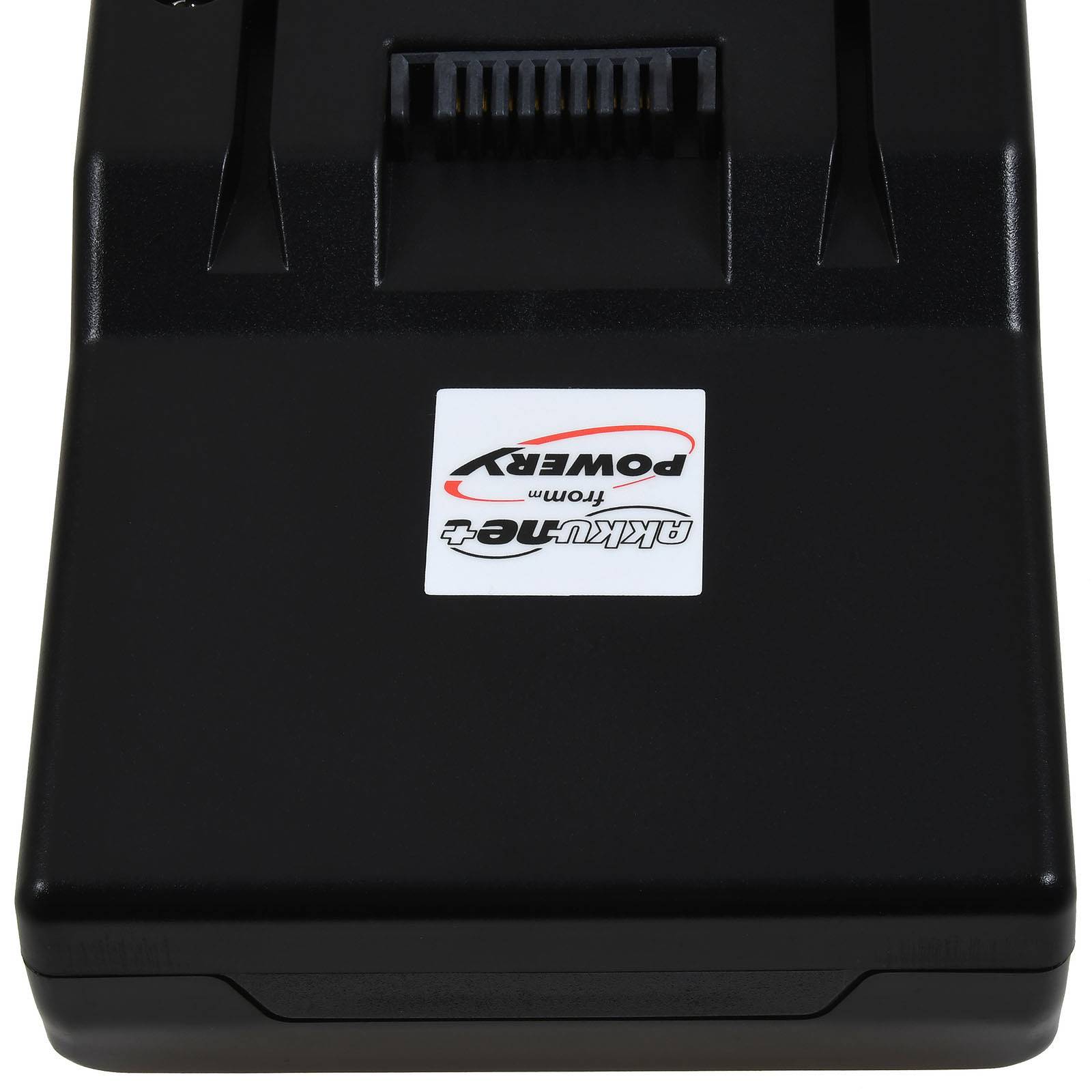 Schwarzes Ricoh Power Batterieladegerät mit einem oberen Steckplatz und Logo auf der Vorderseite.